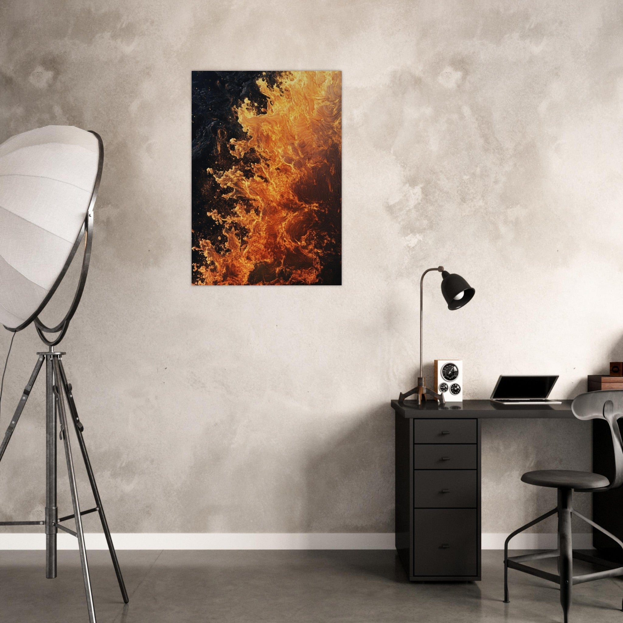Aluminum Print Portrait - Ember Genesis A volatile burst of molten gold 7 - Shop Ai Art WebShop - Digital Art online Store