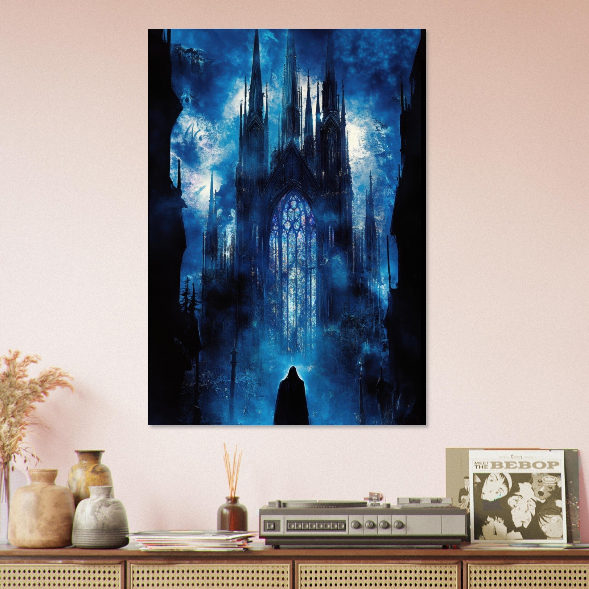 Aluminum Print Portrait - Gothic Cathedral of Lost Magic A haunting Gothic - Shop Ai Art WebShop - Digital Art online Store