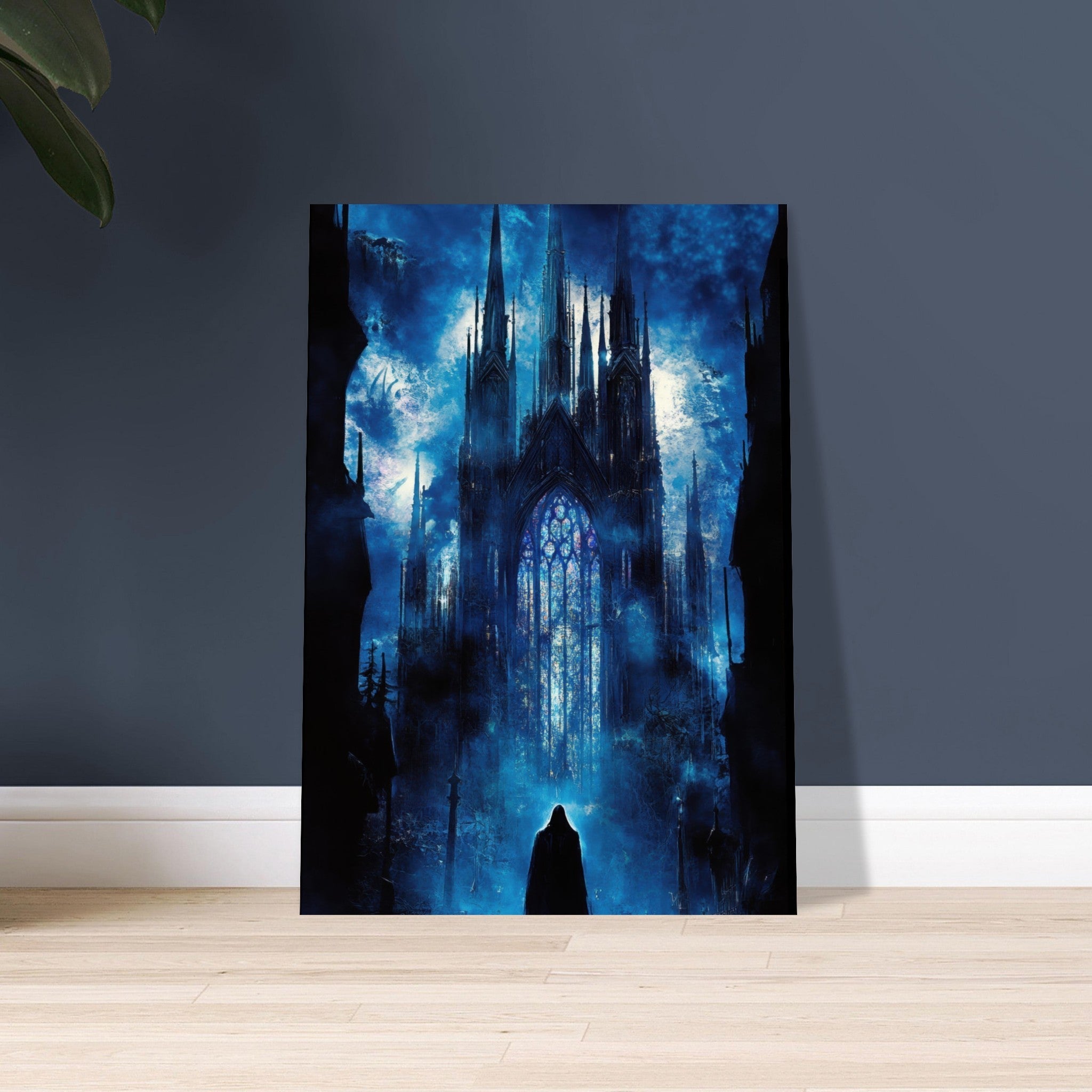 Aluminum Print Portrait - Gothic Cathedral of Lost Magic A haunting Gothic - Shop Ai Art WebShop - Digital Art online Store