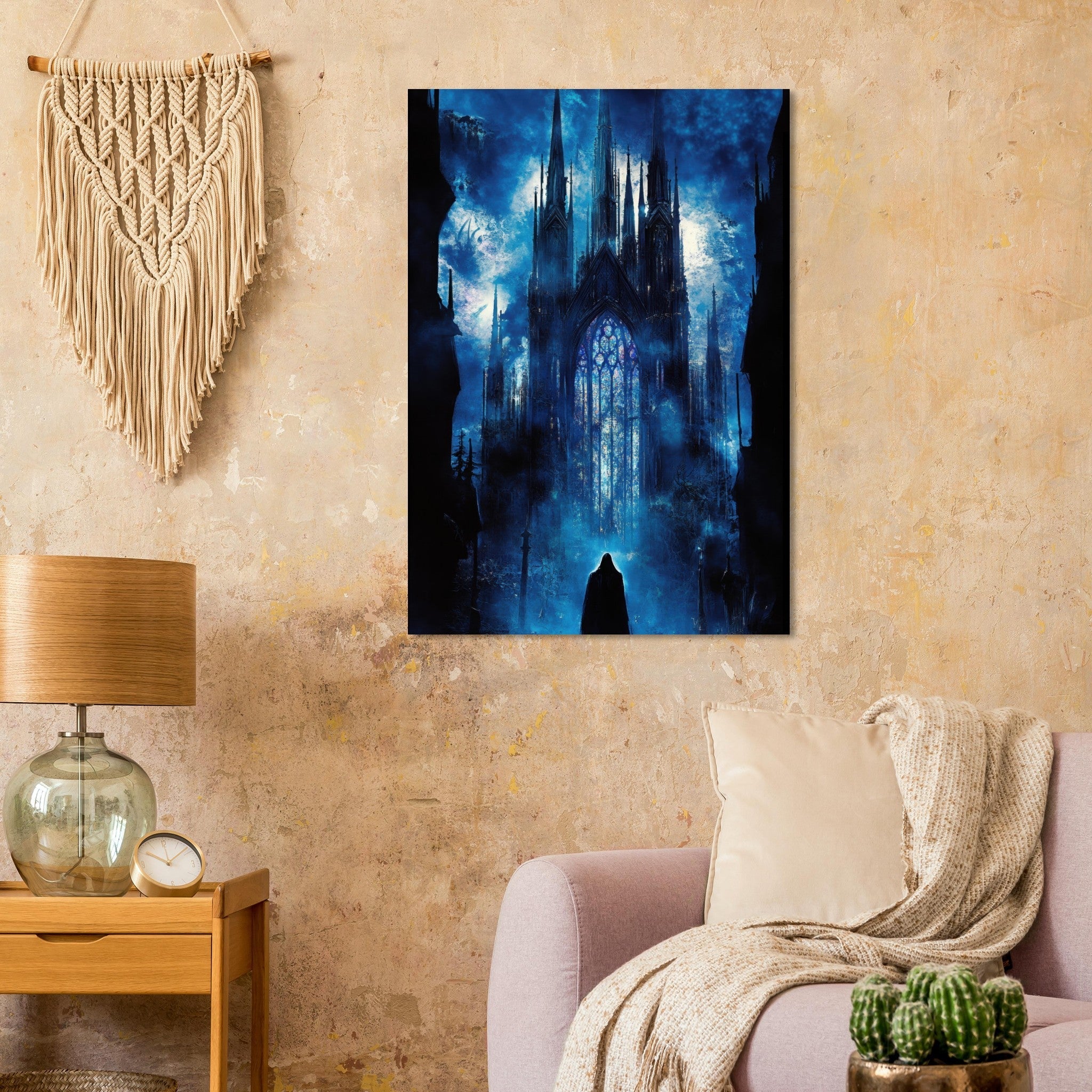 Aluminum Print Portrait - Gothic Cathedral of Lost Magic A haunting Gothic - Shop Ai Art WebShop - Digital Art online Store