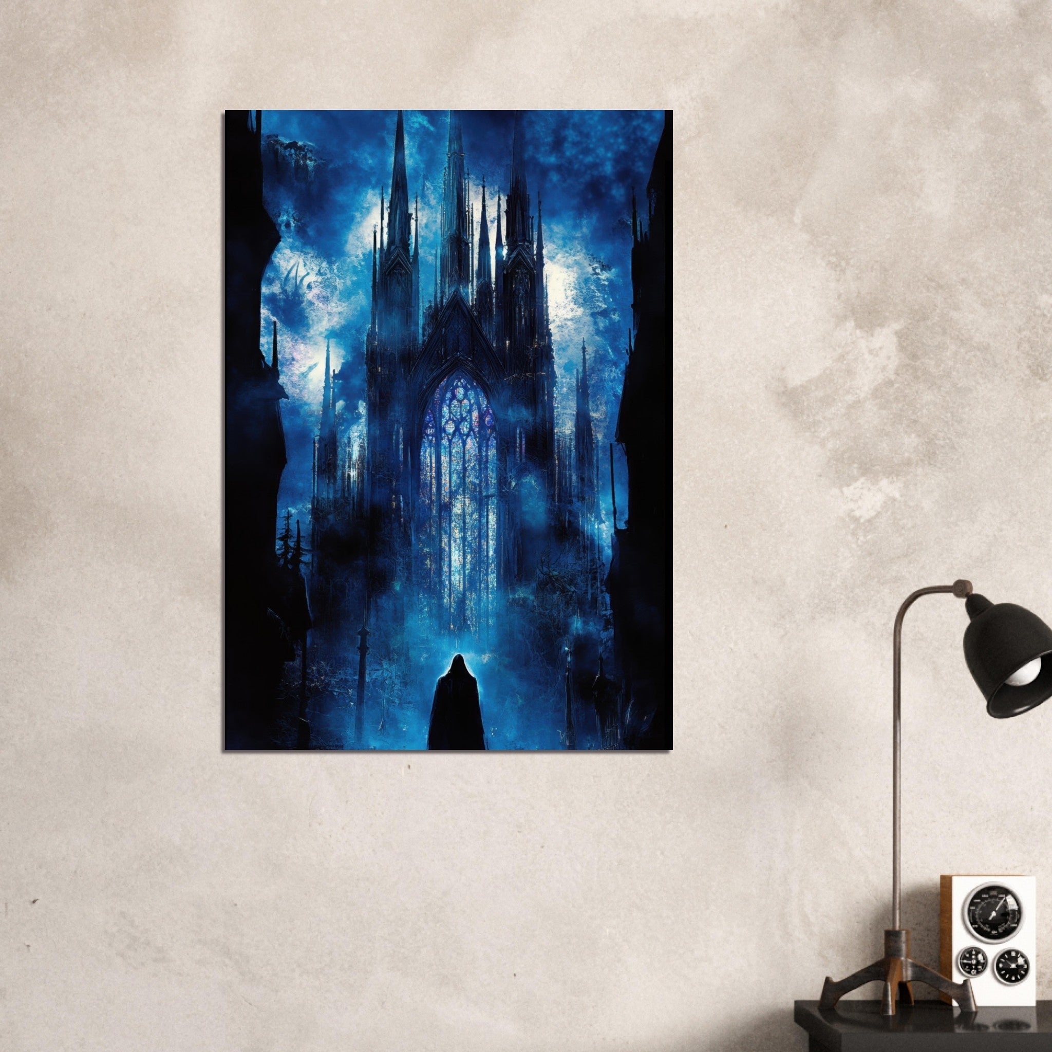 Aluminum Print Portrait - Gothic Cathedral of Lost Magic A haunting Gothic - Shop Ai Art WebShop - Digital Art online Store