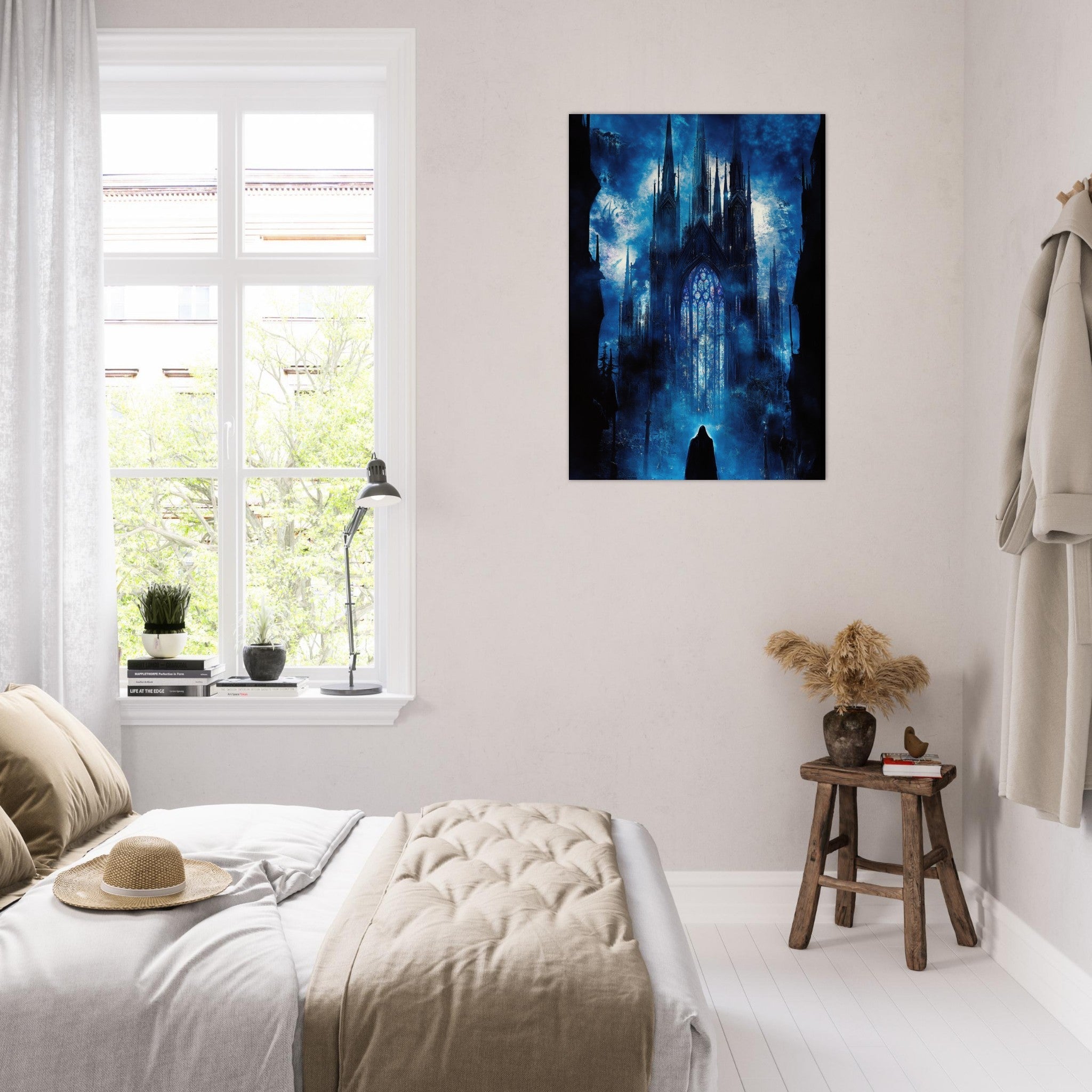 Aluminum Print Portrait - Gothic Cathedral of Lost Magic A haunting Gothic - Shop Ai Art WebShop - Digital Art online Store