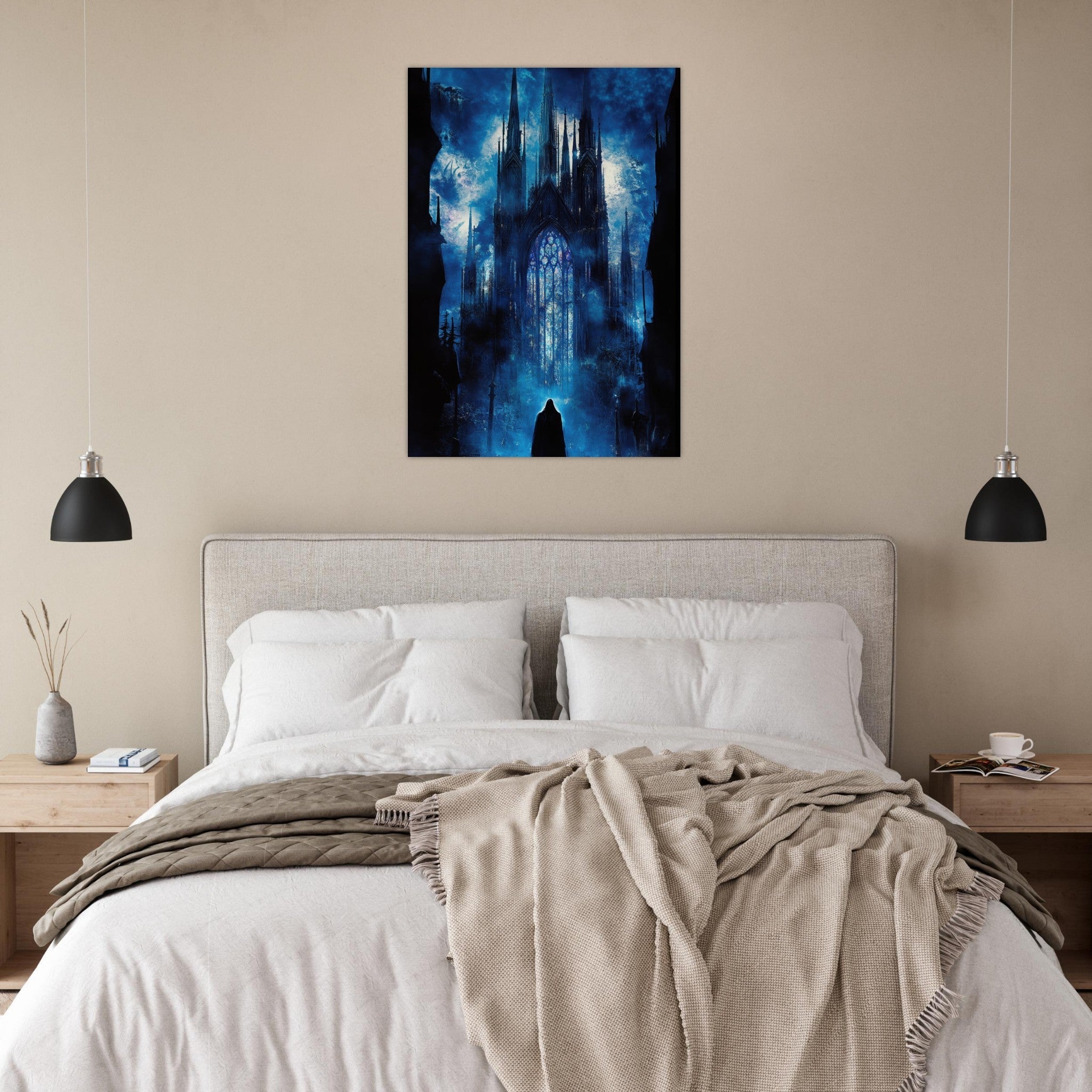 Aluminum Print Portrait - Gothic Cathedral of Lost Magic A haunting Gothic - Shop Ai Art WebShop - Digital Art online Store