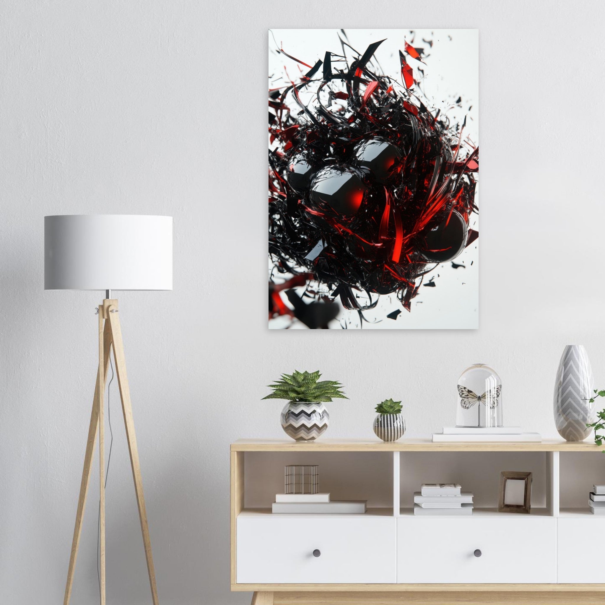 Aluminum Print Portrait - Gravitys Collapse A violent implosion of fragment 4 - Shop Ai Art WebShop - Digital Art online Store