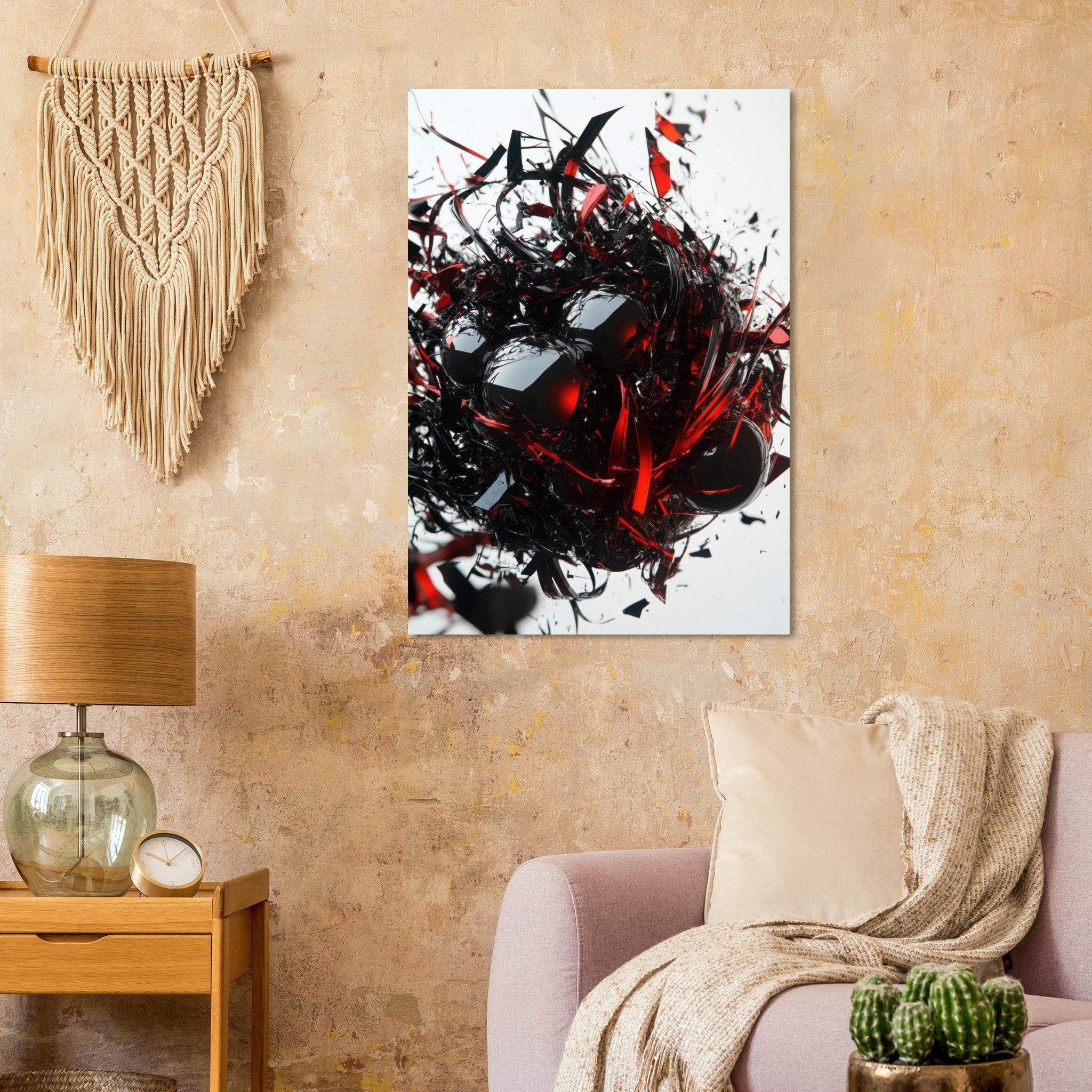 Aluminum Print Portrait - Gravitys Collapse A violent implosion of fragment 4 - Shop Ai Art WebShop - Digital Art online Store