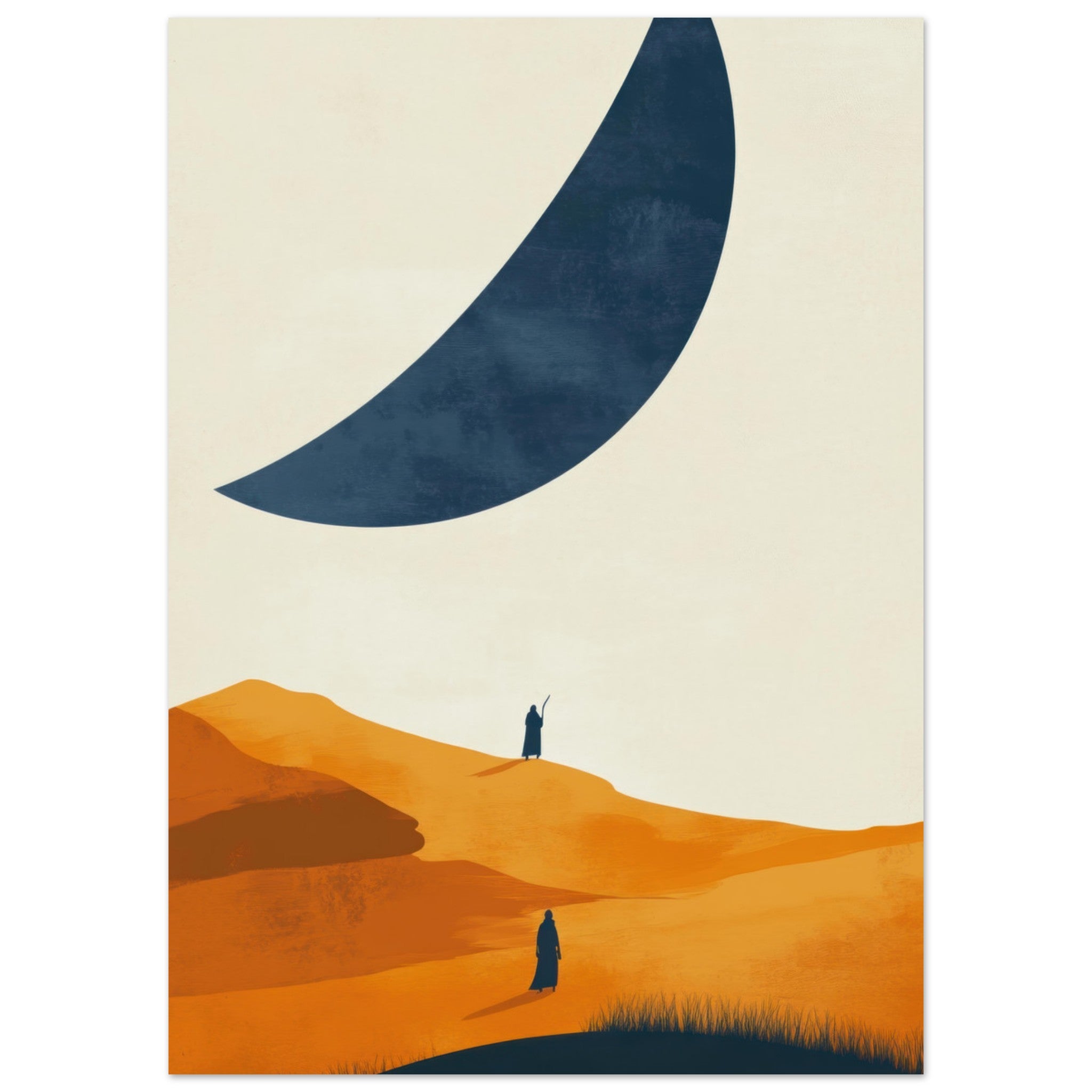 Aluminum Print Portrait - Minimalist Magical Landscape A sleek minimalist - Shop Ai Art WebShop - Digital Art online Store