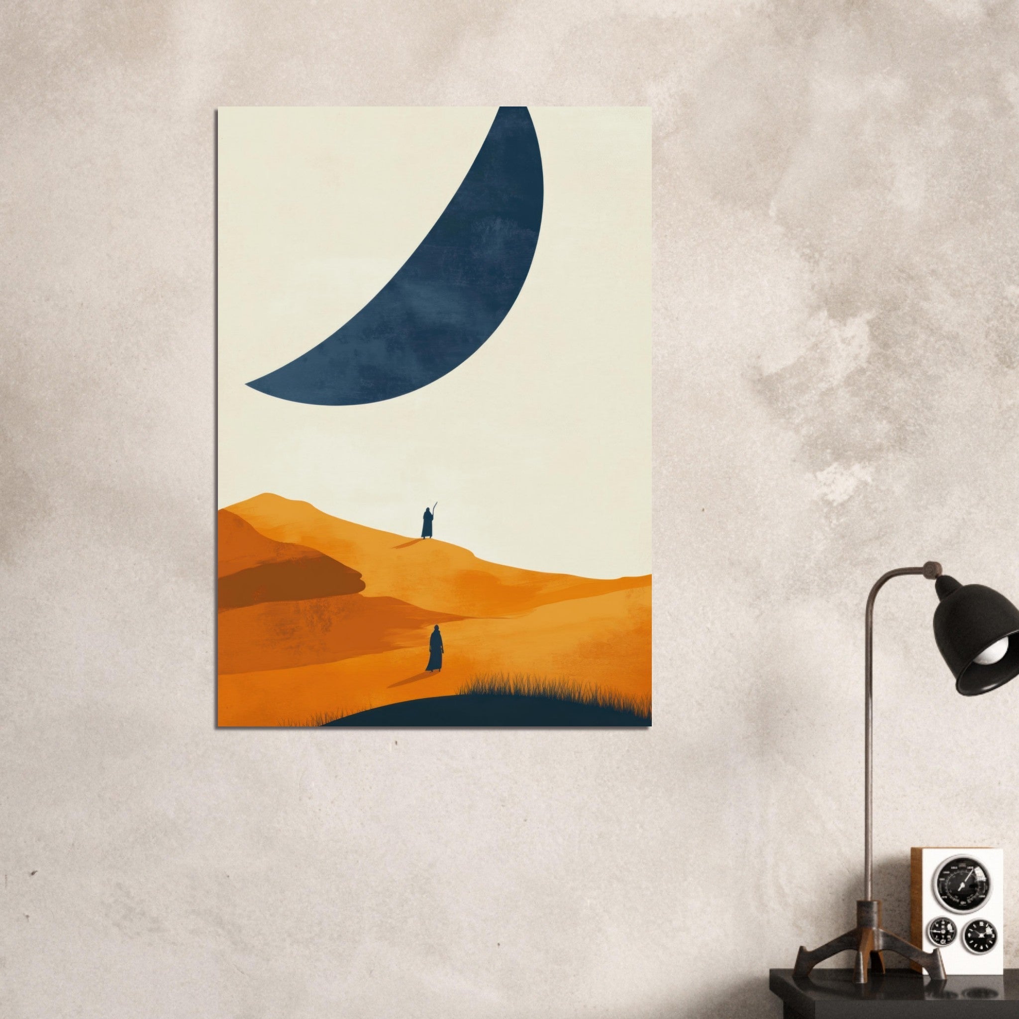Aluminum Print Portrait - Minimalist Magical Landscape A sleek minimalist - Shop Ai Art WebShop - Digital Art online Store