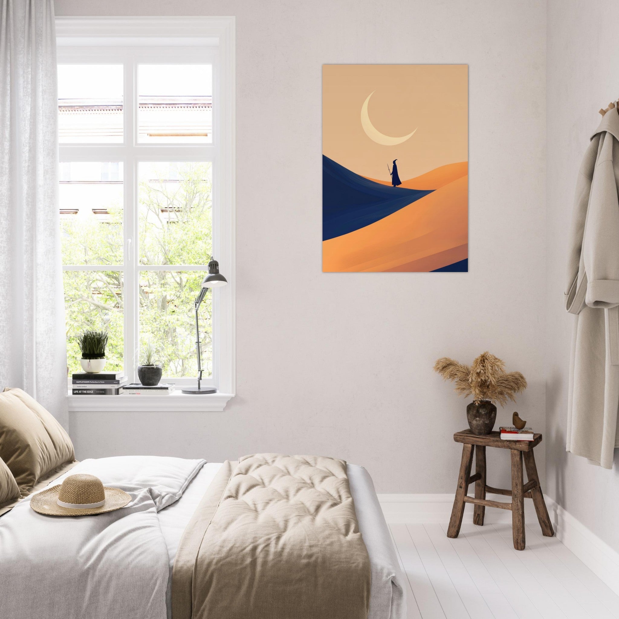 Aluminum Print Portrait - Minimalist Magical Landscape A sleek minimalist 3 - Shop Ai Art WebShop - Digital Art online Store