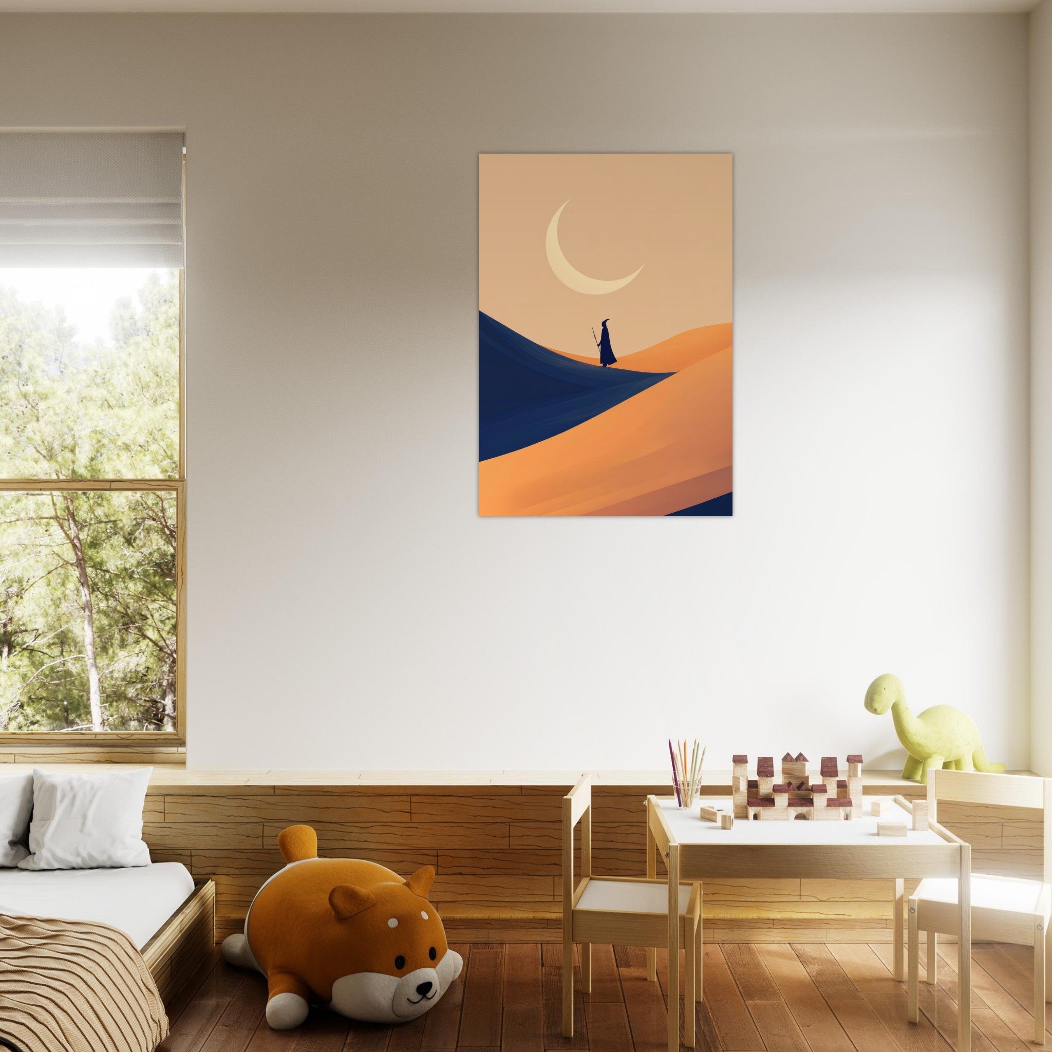 Aluminum Print Portrait - Minimalist Magical Landscape A sleek minimalist 3 - Shop Ai Art WebShop - Digital Art online Store