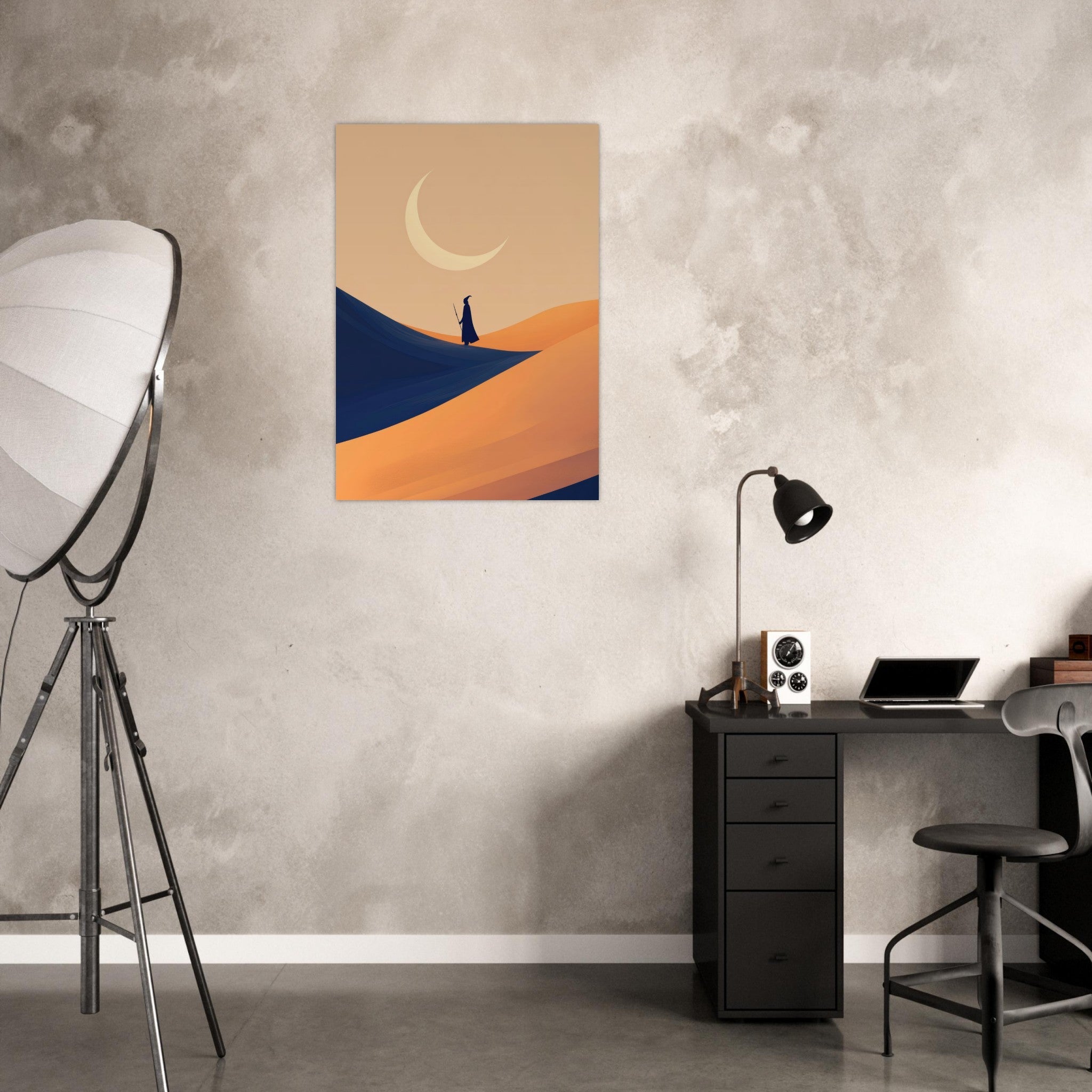 Aluminum Print Portrait - Minimalist Magical Landscape A sleek minimalist 3 - Shop Ai Art WebShop - Digital Art online Store