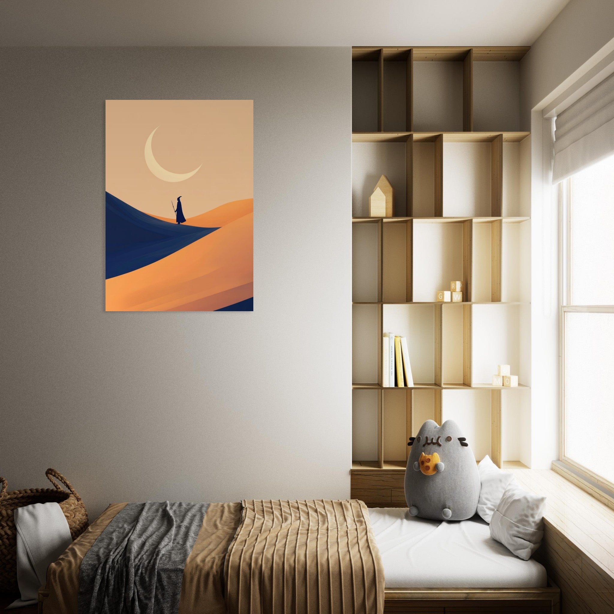 Aluminum Print Portrait - Minimalist Magical Landscape A sleek minimalist 3 - Shop Ai Art WebShop - Digital Art online Store