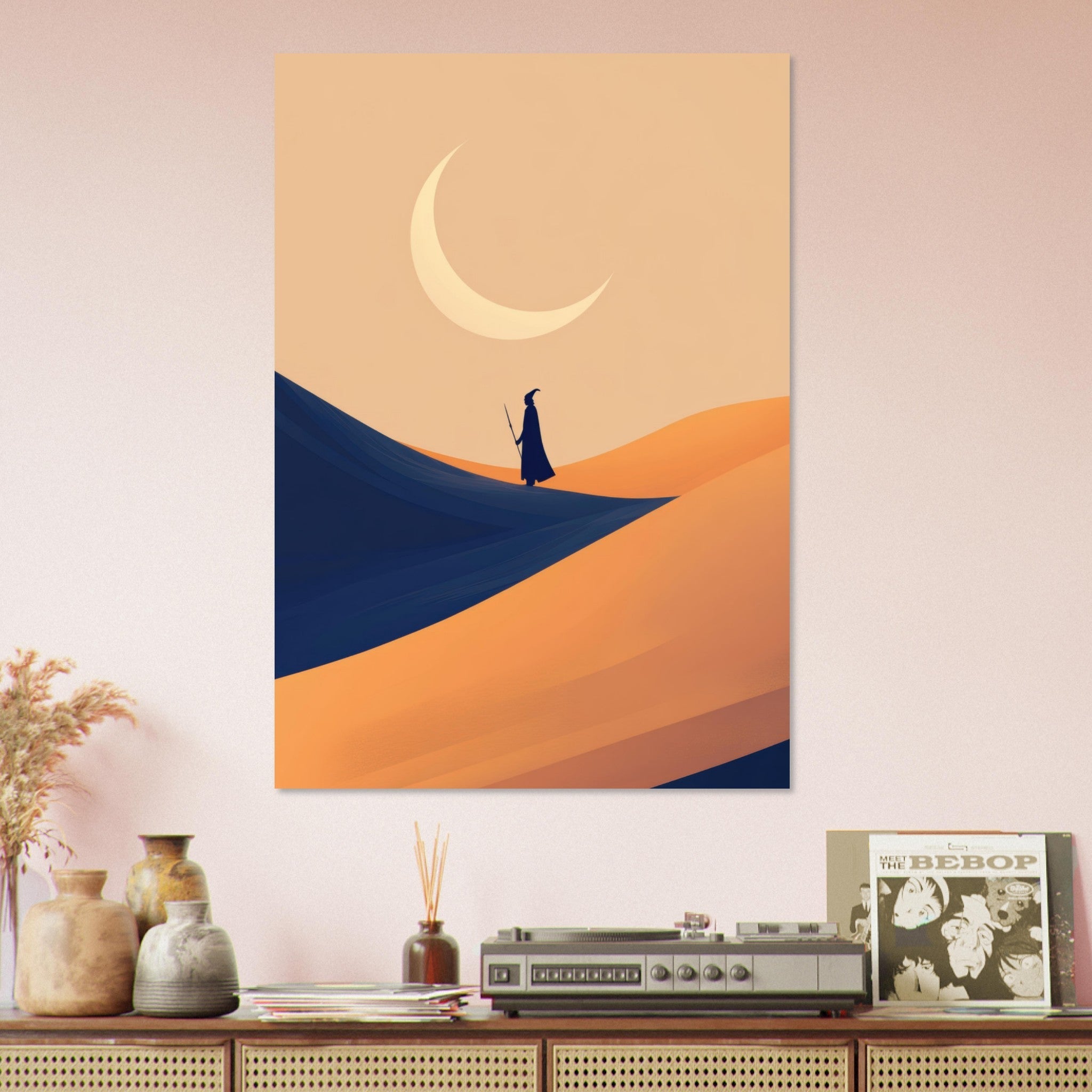Aluminum Print Portrait - Minimalist Magical Landscape A sleek minimalist 3 - Shop Ai Art WebShop - Digital Art online Store