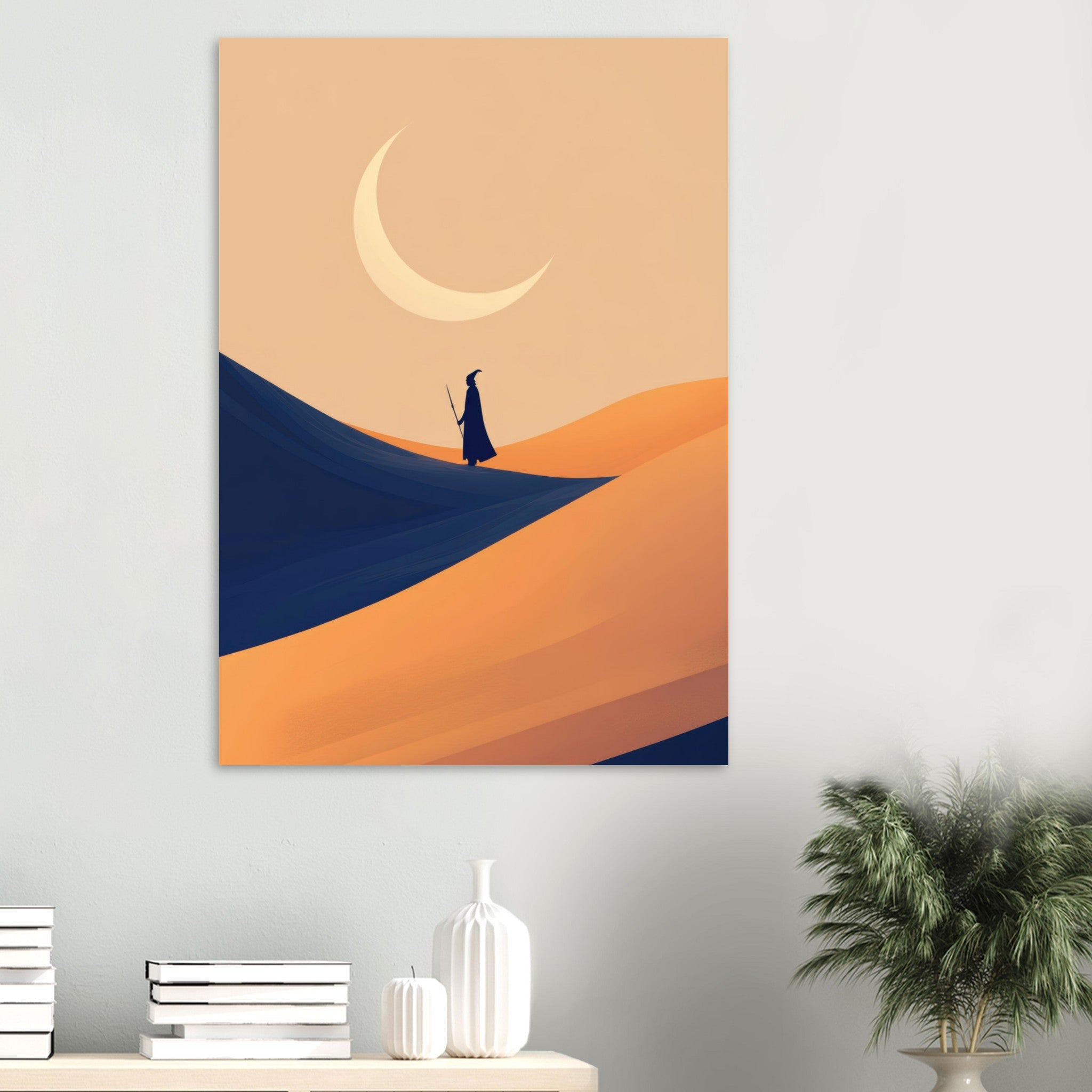 Aluminum Print Portrait - Minimalist Magical Landscape A sleek minimalist 3 - Shop Ai Art WebShop - Digital Art online Store