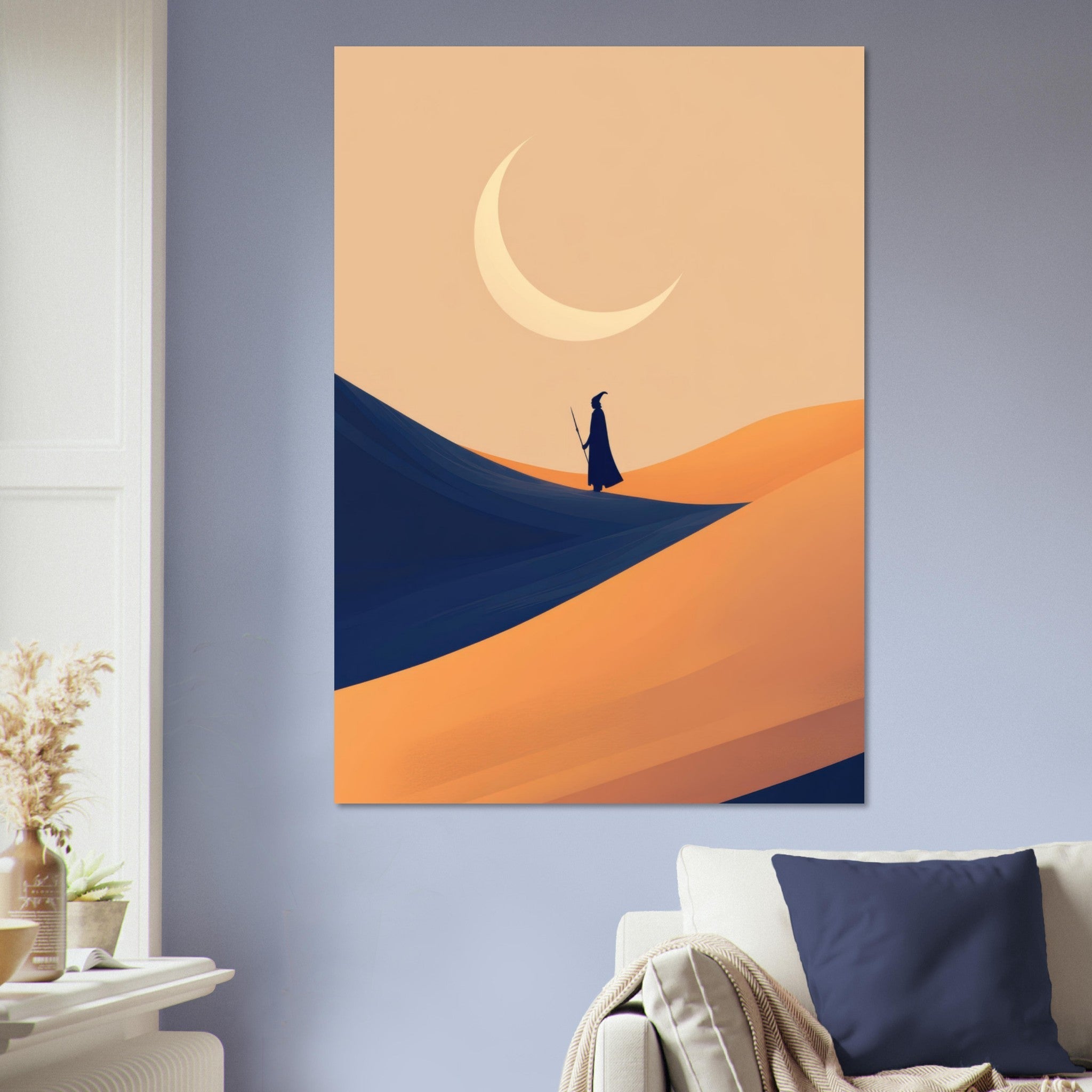 Aluminum Print Portrait - Minimalist Magical Landscape A sleek minimalist 3 - Shop Ai Art WebShop - Digital Art online Store