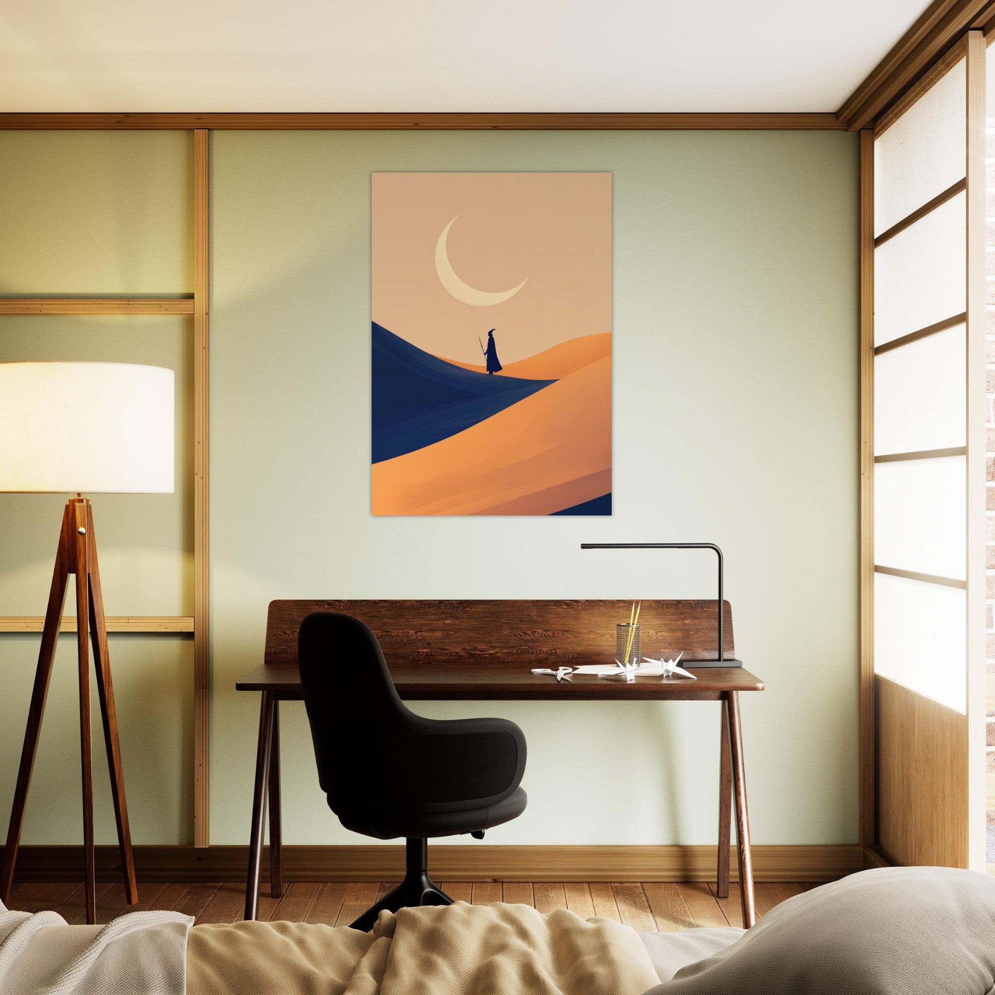 Aluminum Print Portrait - Minimalist Magical Landscape A sleek minimalist 3 - Shop Ai Art WebShop - Digital Art online Store