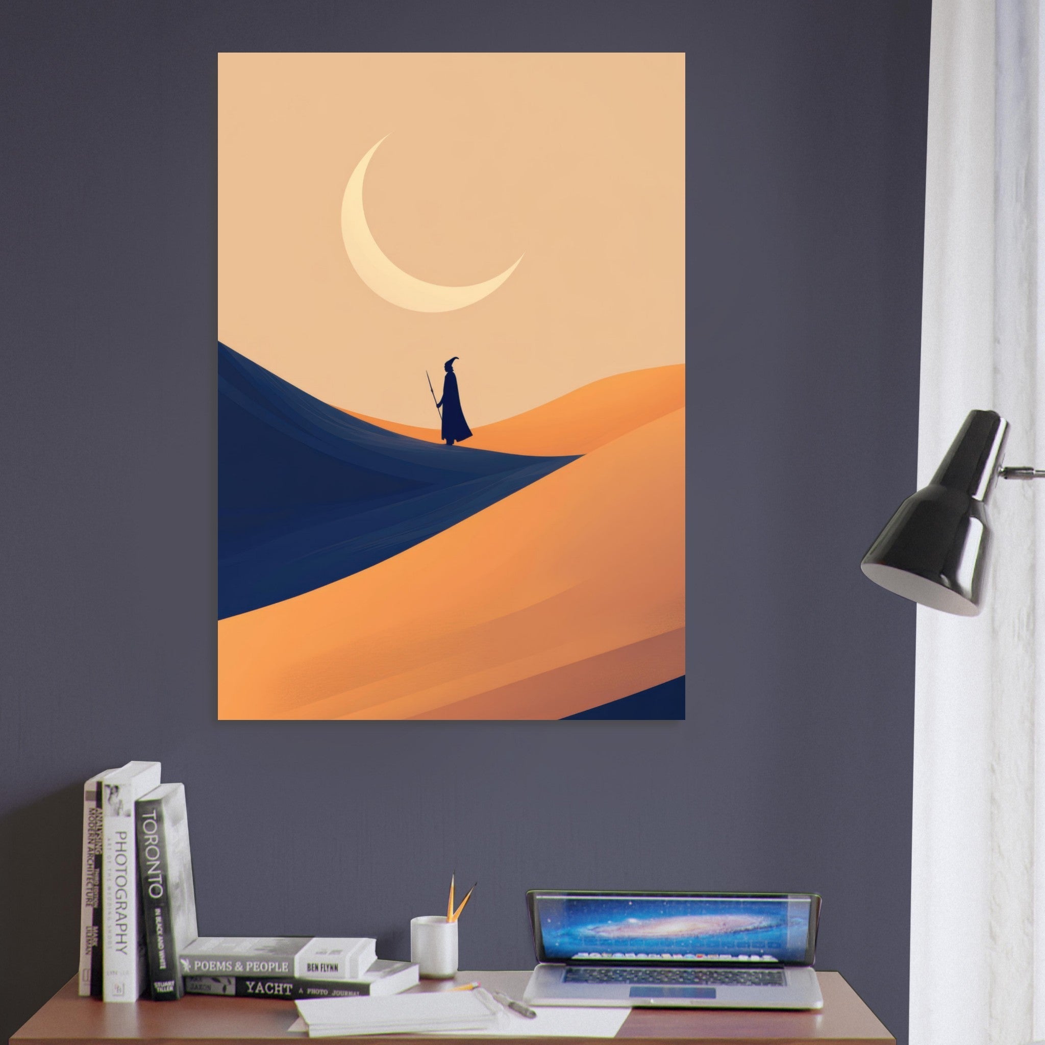 Aluminum Print Portrait - Minimalist Magical Landscape A sleek minimalist 3 - Shop Ai Art WebShop - Digital Art online Store