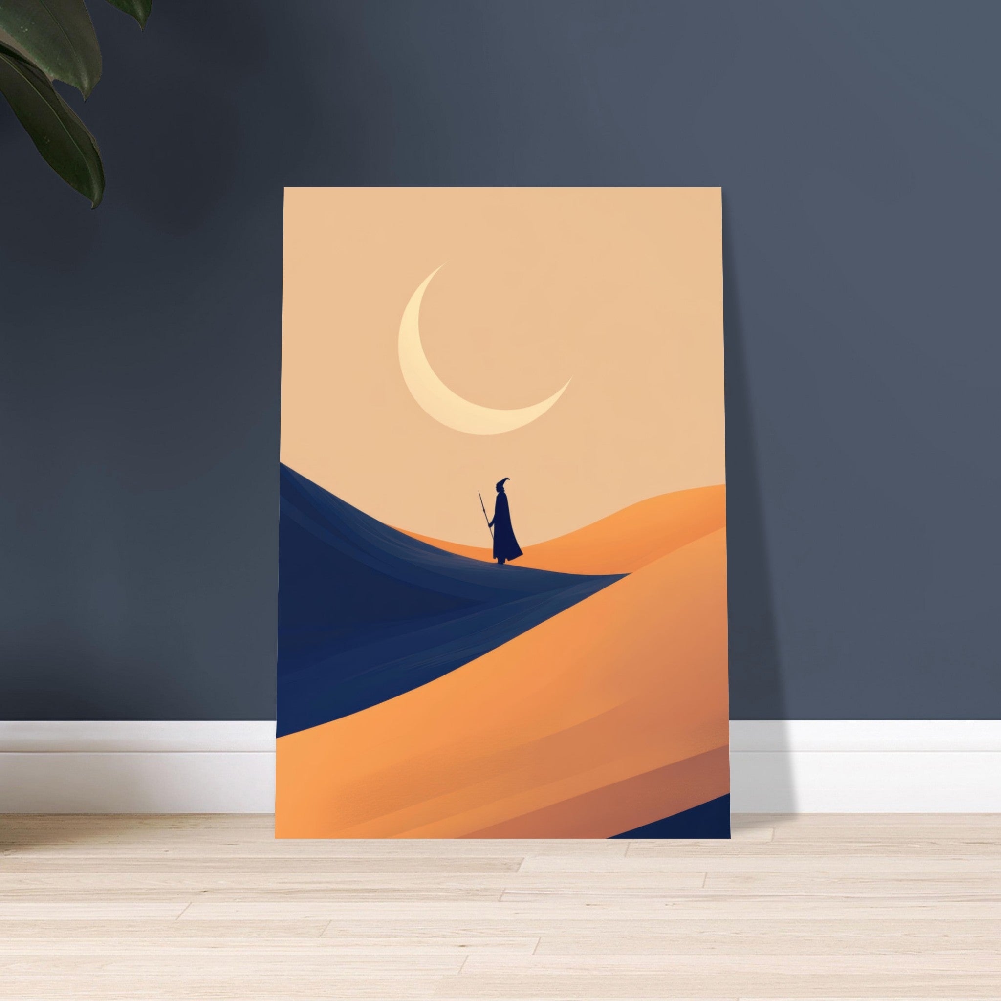 Aluminum Print Portrait - Minimalist Magical Landscape A sleek minimalist 3 - Shop Ai Art WebShop - Digital Art online Store