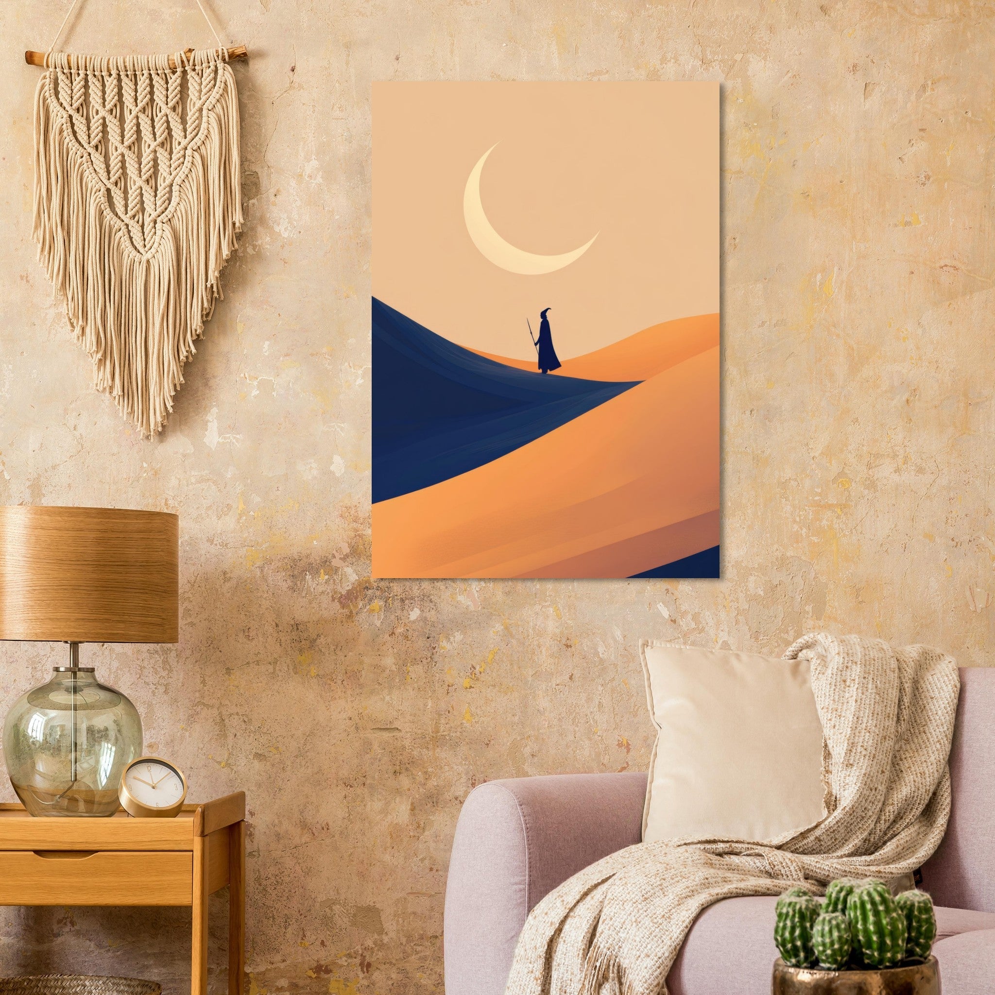 Aluminum Print Portrait - Minimalist Magical Landscape A sleek minimalist 3 - Shop Ai Art WebShop - Digital Art online Store