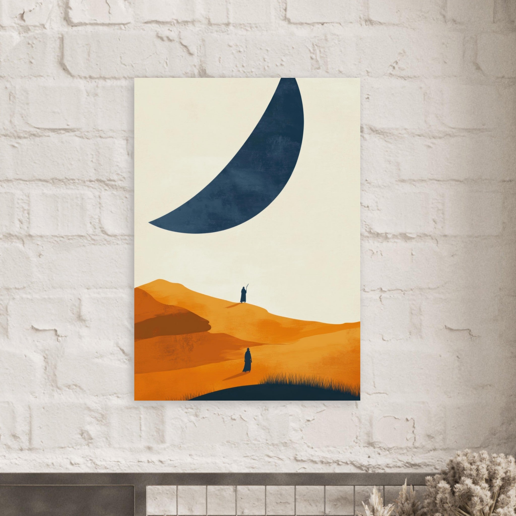 Aluminum Print Portrait - Minimalist Magical Landscape A sleek minimalist - Shop Ai Art WebShop - Digital Art online Store