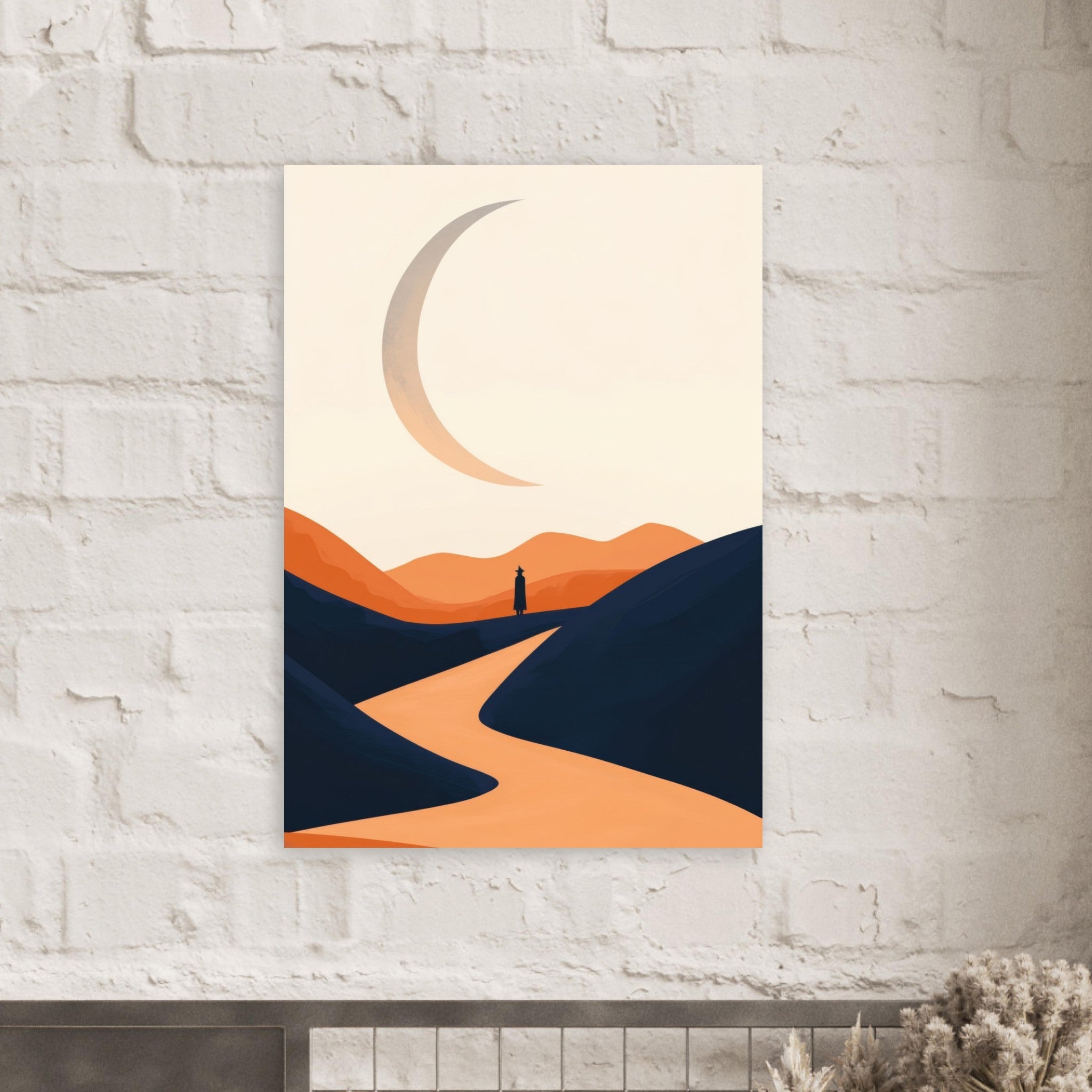 Aluminum Print Portrait - Minimalist Magical Landscape A sleek minimalist 4 - Shop Ai Art WebShop - Digital Art online Store