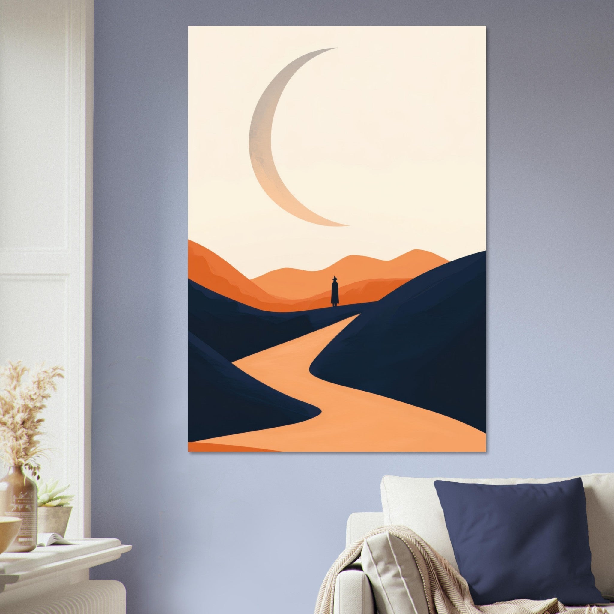 Aluminum Print Portrait - Minimalist Magical Landscape A sleek minimalist 4 - Shop Ai Art WebShop - Digital Art online Store