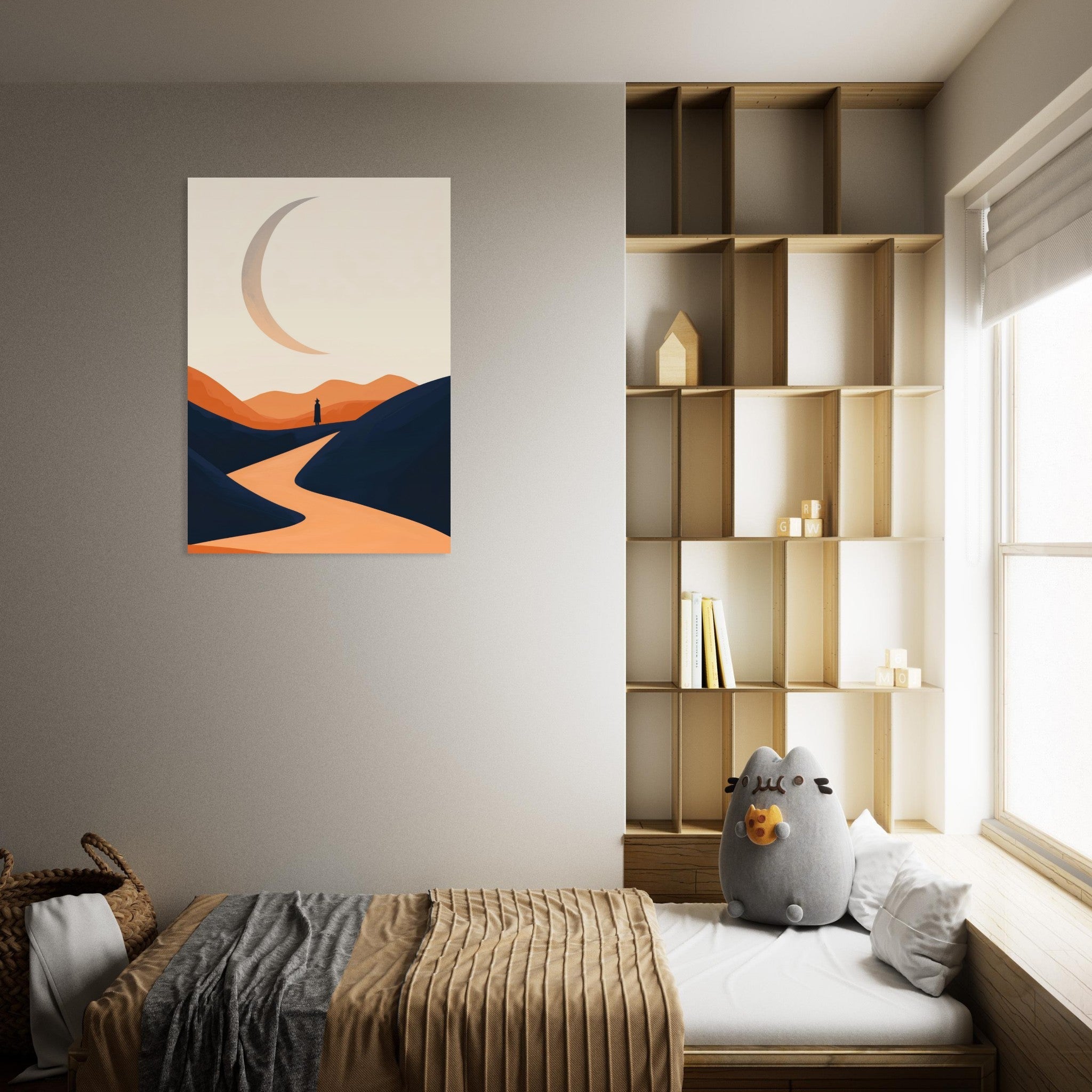 Aluminum Print Portrait - Minimalist Magical Landscape A sleek minimalist 4 - Shop Ai Art WebShop - Digital Art online Store