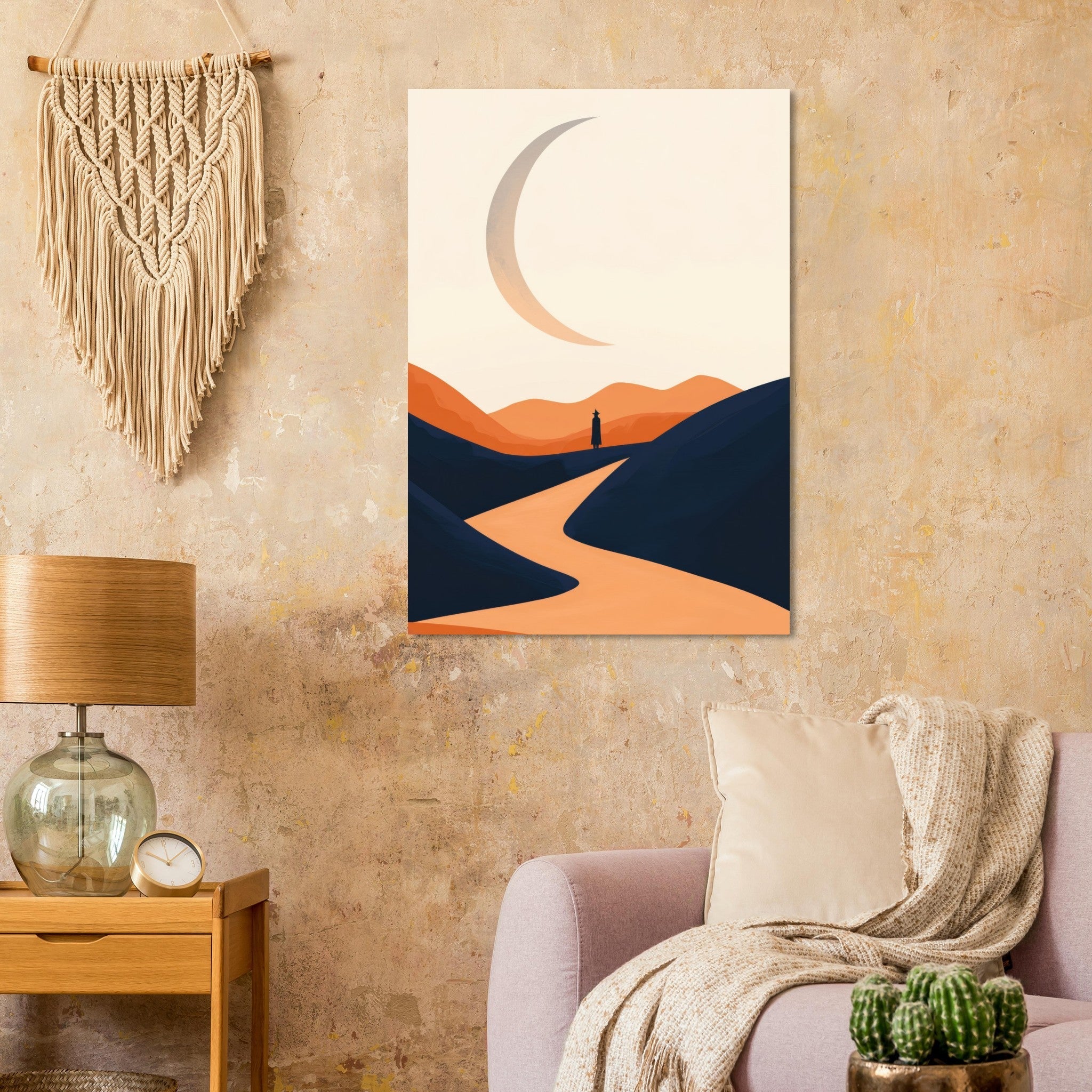 Aluminum Print Portrait - Minimalist Magical Landscape A sleek minimalist 4 - Shop Ai Art WebShop - Digital Art online Store