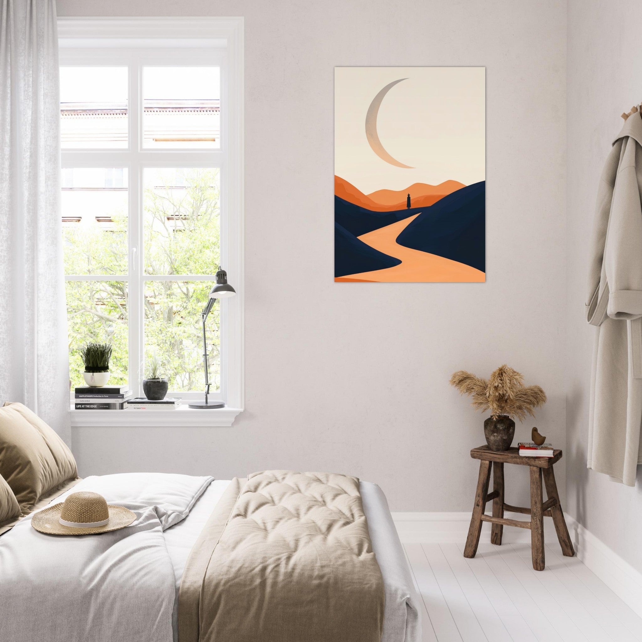 Aluminum Print Portrait - Minimalist Magical Landscape A sleek minimalist 4 - Shop Ai Art WebShop - Digital Art online Store
