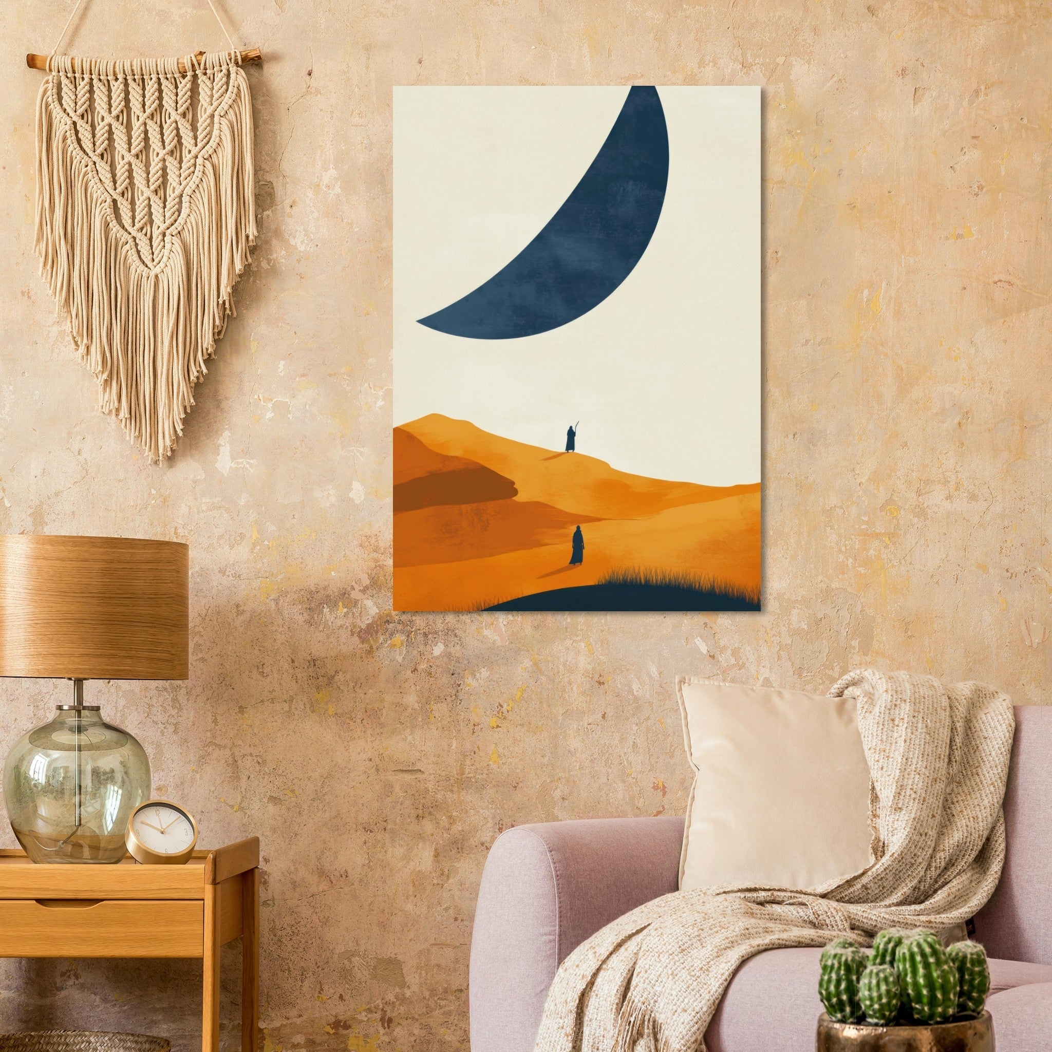 Aluminum Print Portrait - Minimalist Magical Landscape A sleek minimalist - Shop Ai Art WebShop - Digital Art online Store
