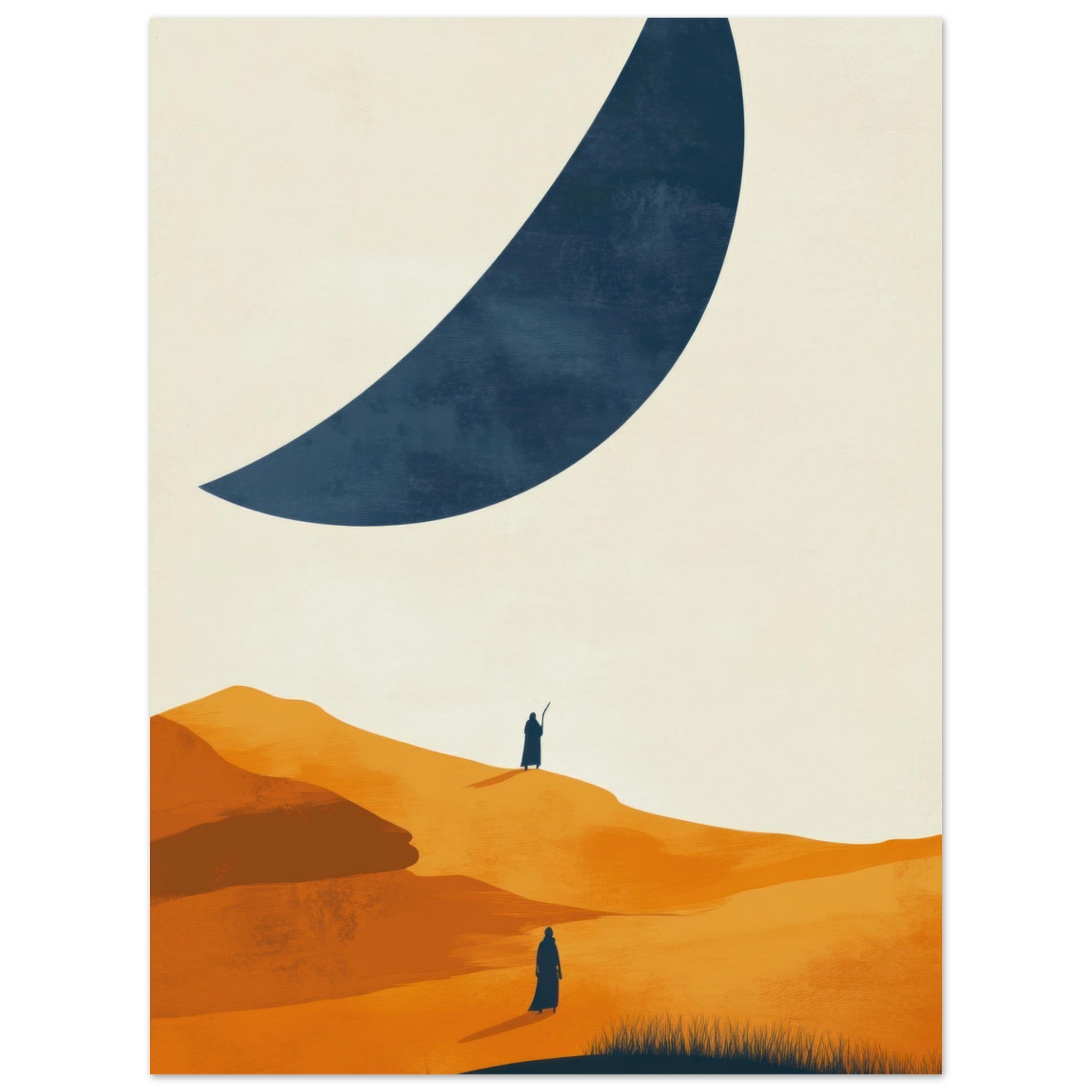 Aluminum Print Portrait - Minimalist Magical Landscape A sleek minimalist - Shop Ai Art WebShop - Digital Art online Store