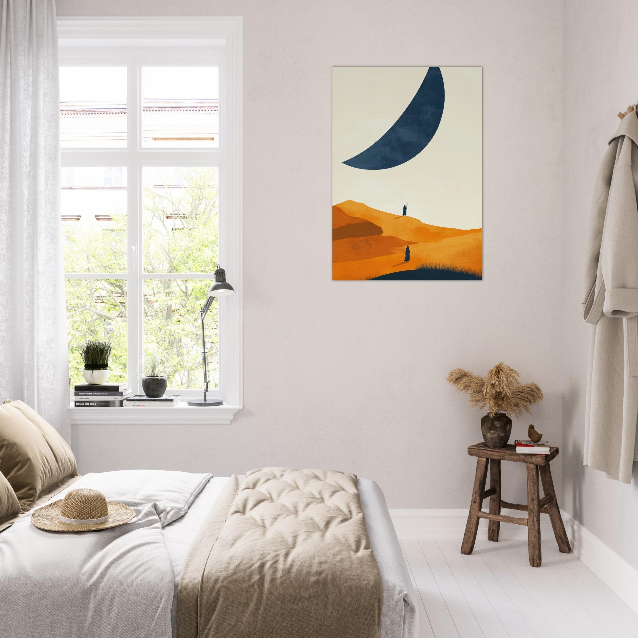 Aluminum Print Portrait - Minimalist Magical Landscape A sleek minimalist - Shop Ai Art WebShop - Digital Art online Store