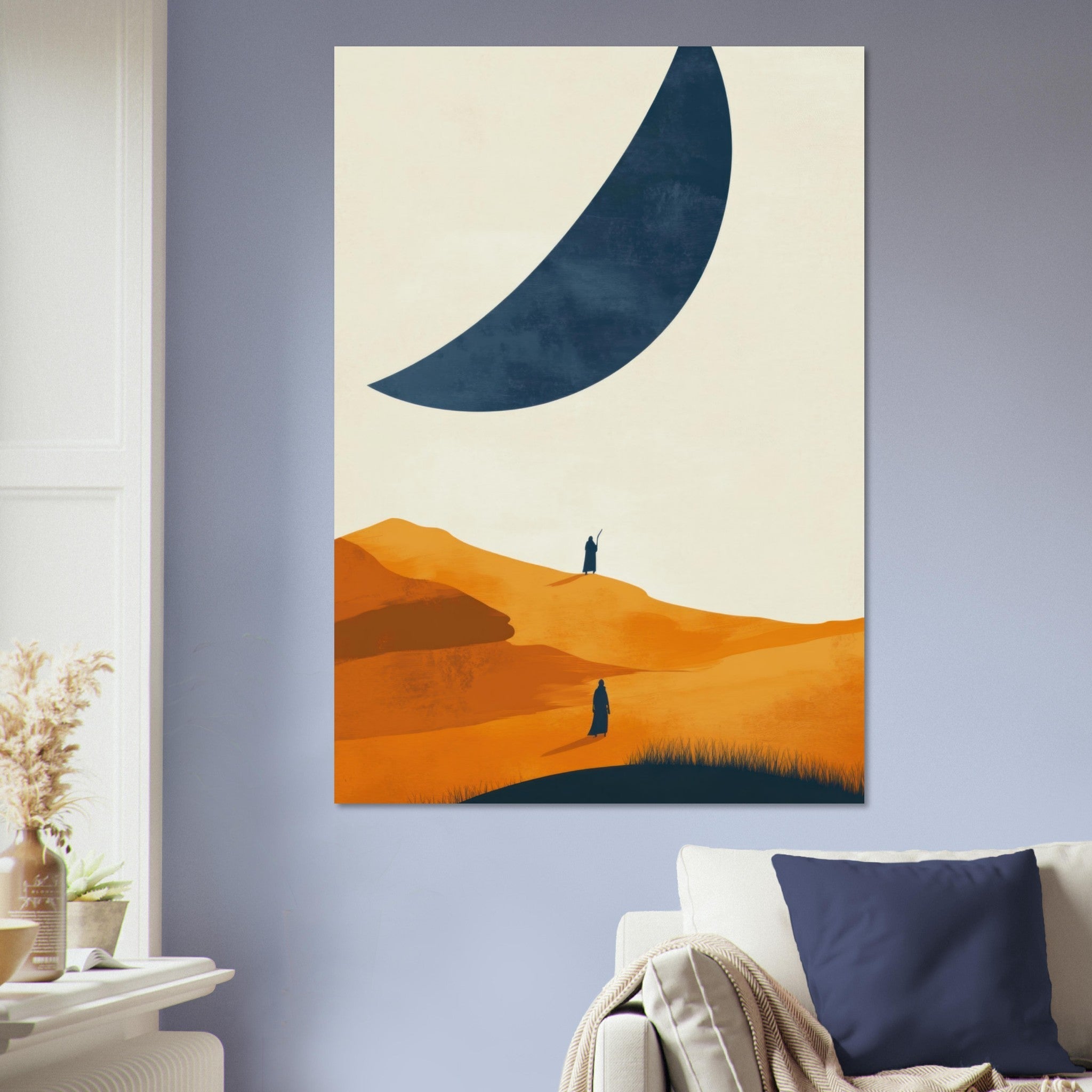 Aluminum Print Portrait - Minimalist Magical Landscape A sleek minimalist - Shop Ai Art WebShop - Digital Art online Store