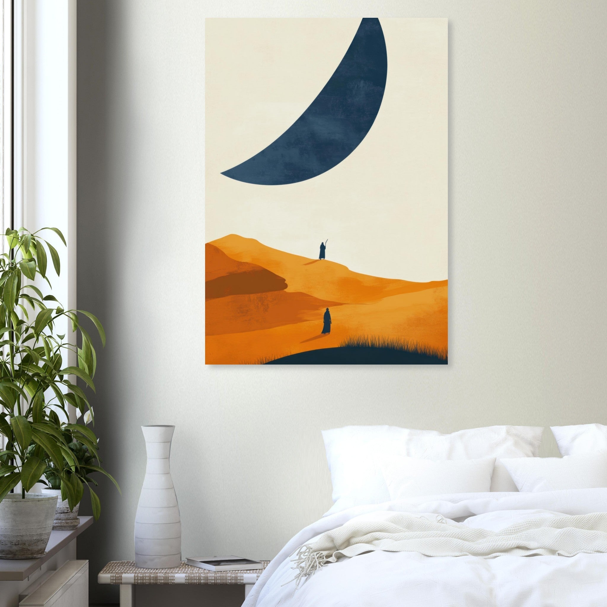 Aluminum Print Portrait - Minimalist Magical Landscape A sleek minimalist - Shop Ai Art WebShop - Digital Art online Store