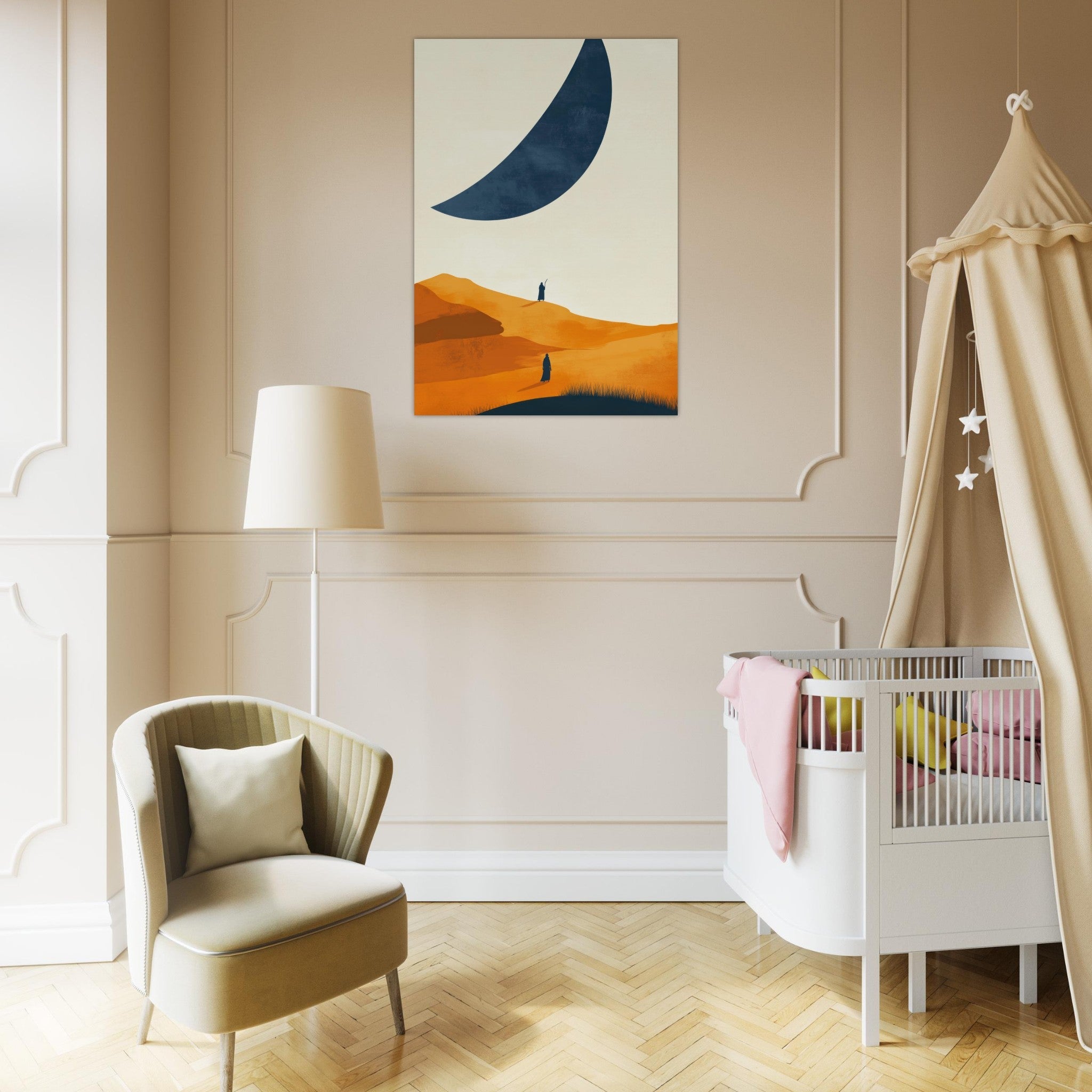 Aluminum Print Portrait - Minimalist Magical Landscape A sleek minimalist - Shop Ai Art WebShop - Digital Art online Store