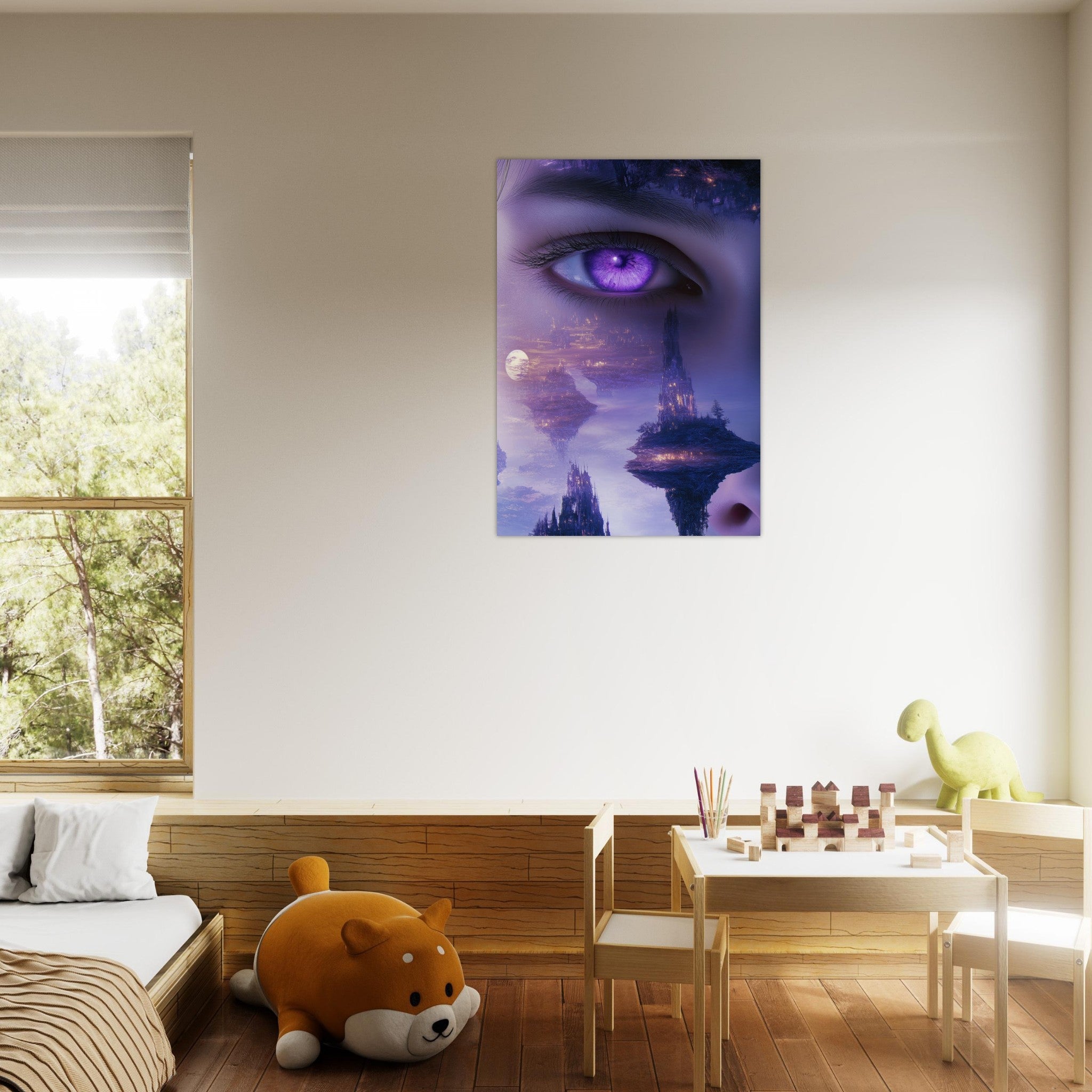 Aluminum Print Portrait - Surreal Elven Dreamscape Surrealism Extreme Los - Shop Ai Art WebShop - Digital Art online Store