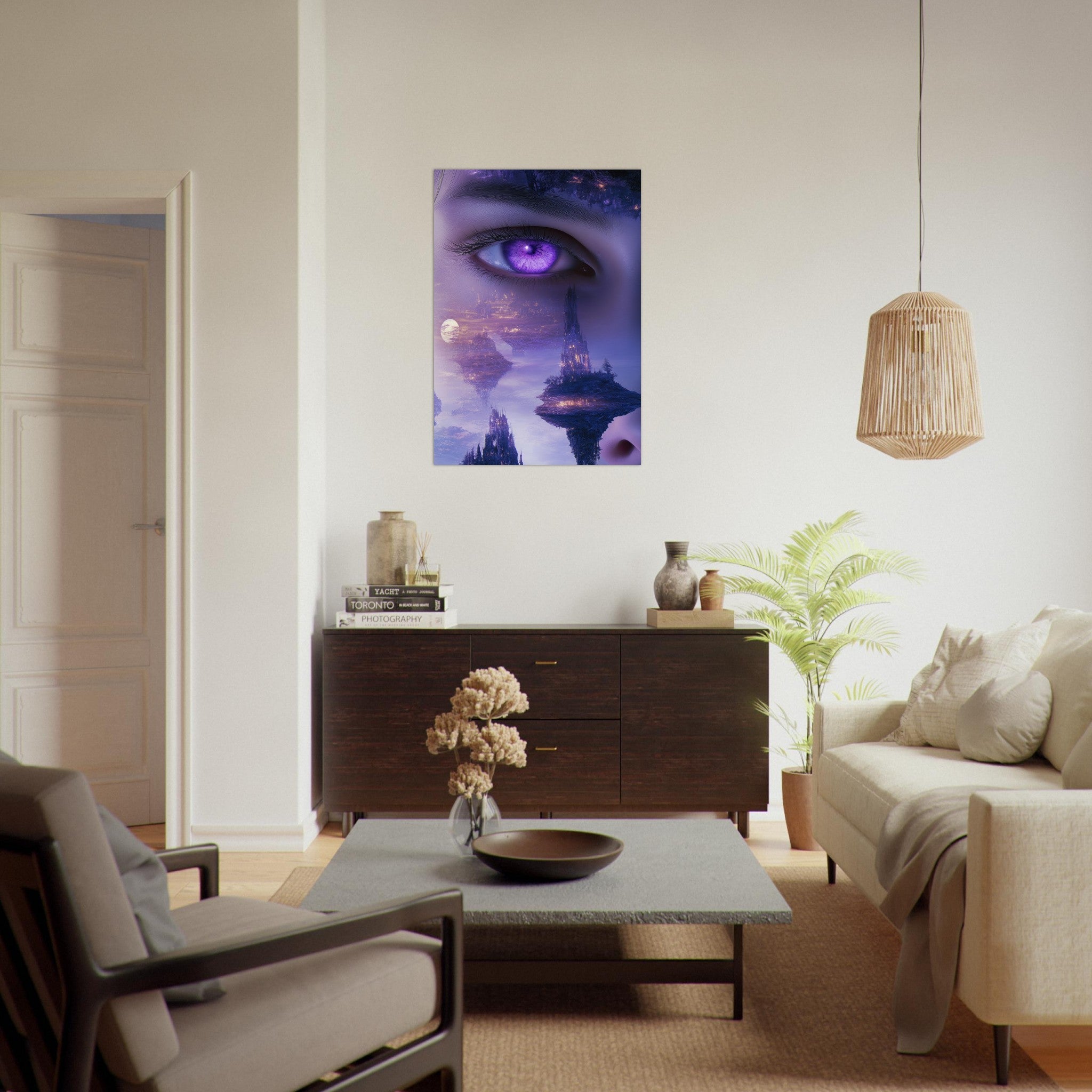 Aluminum Print Portrait - Surreal Elven Dreamscape Surrealism Extreme Los - Shop Ai Art WebShop - Digital Art online Store