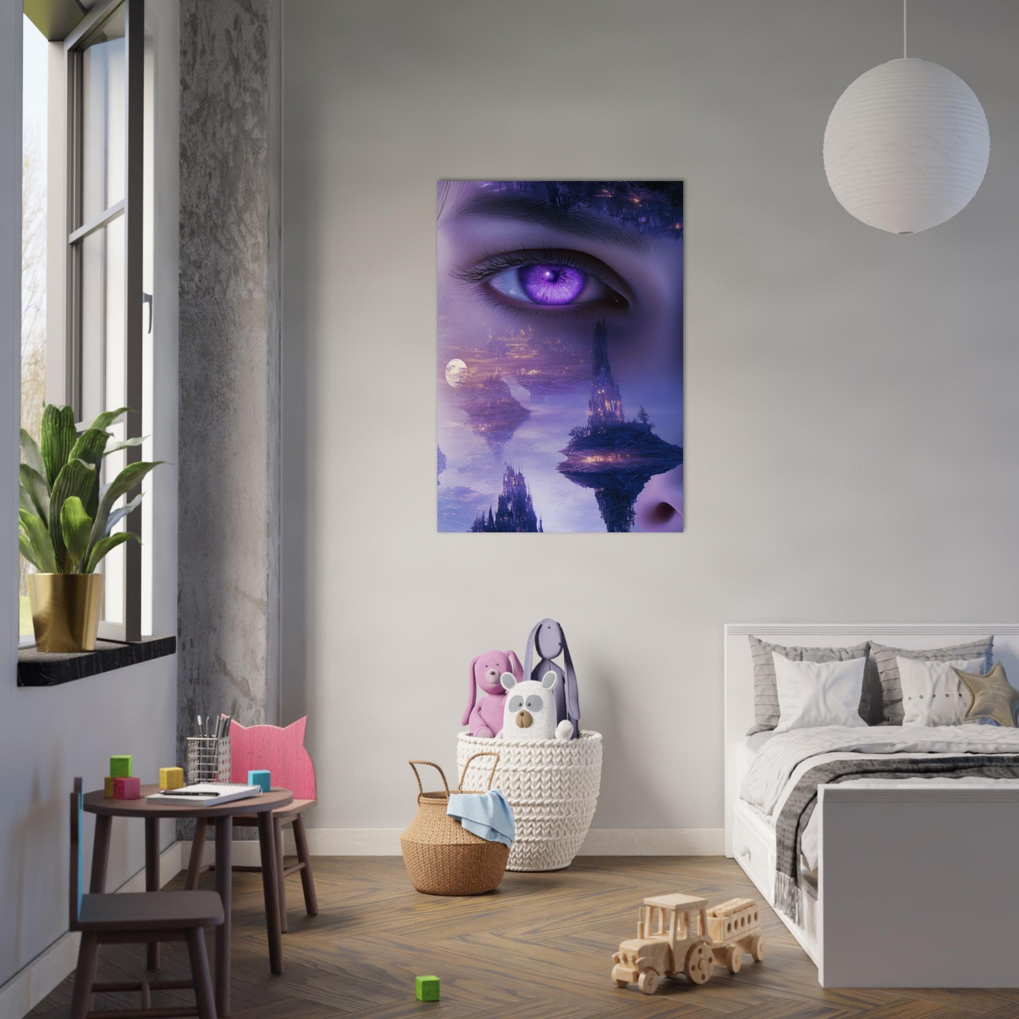 Aluminum Print Portrait - Surreal Elven Dreamscape Surrealism Extreme Los - Shop Ai Art WebShop - Digital Art online Store