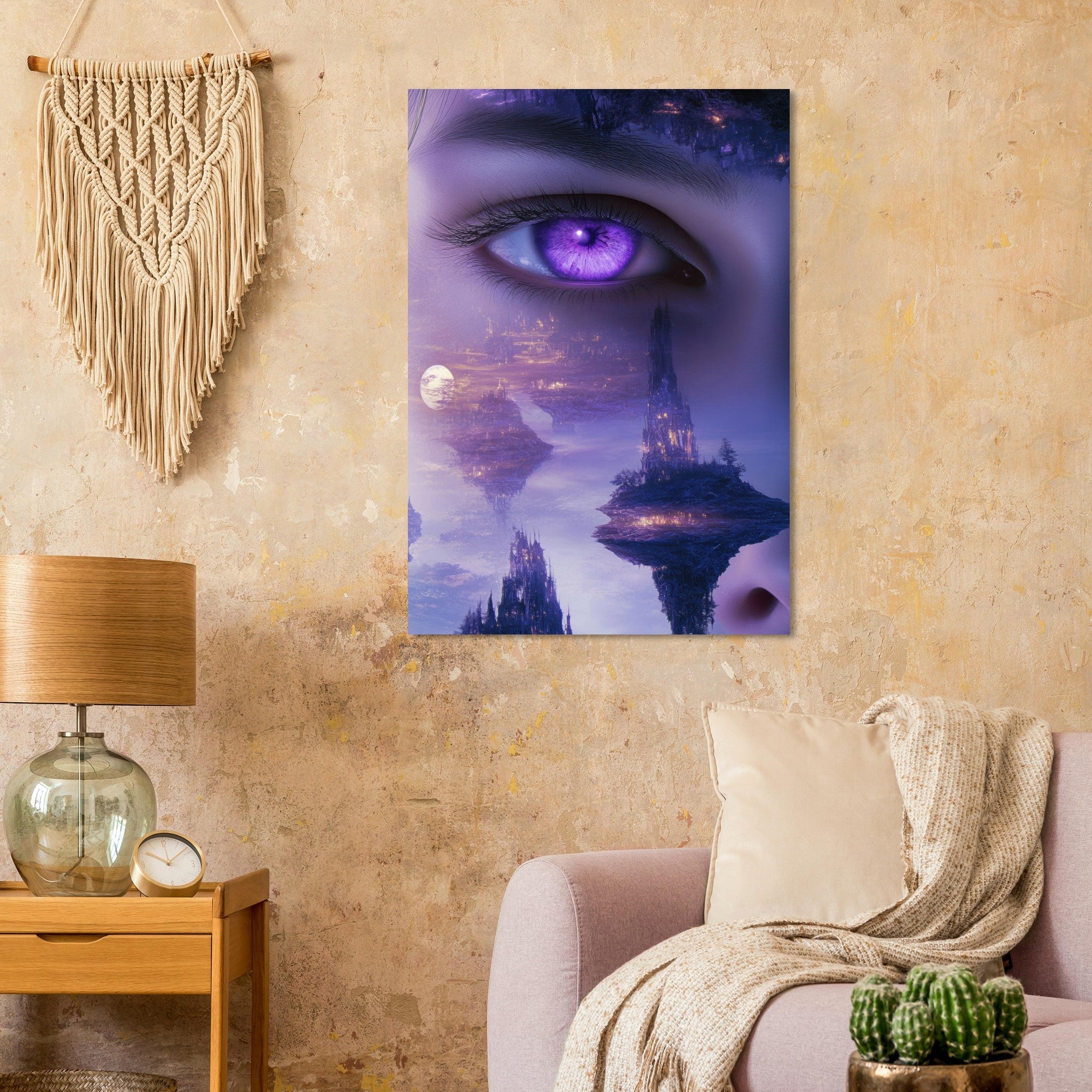 Aluminum Print Portrait - Surreal Elven Dreamscape Surrealism Extreme Los - Shop Ai Art WebShop - Digital Art online Store