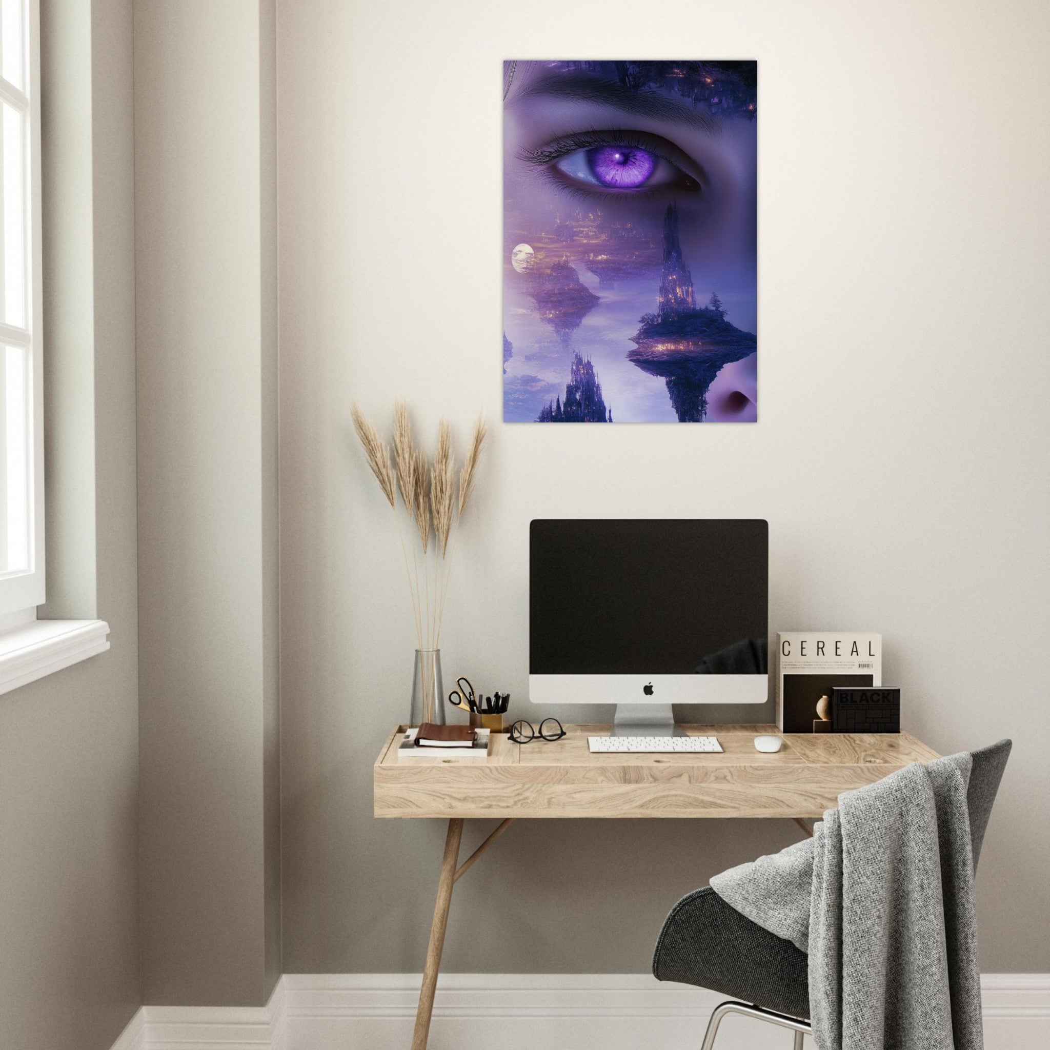Aluminum Print Portrait - Surreal Elven Dreamscape Surrealism Extreme Los - Shop Ai Art WebShop - Digital Art online Store