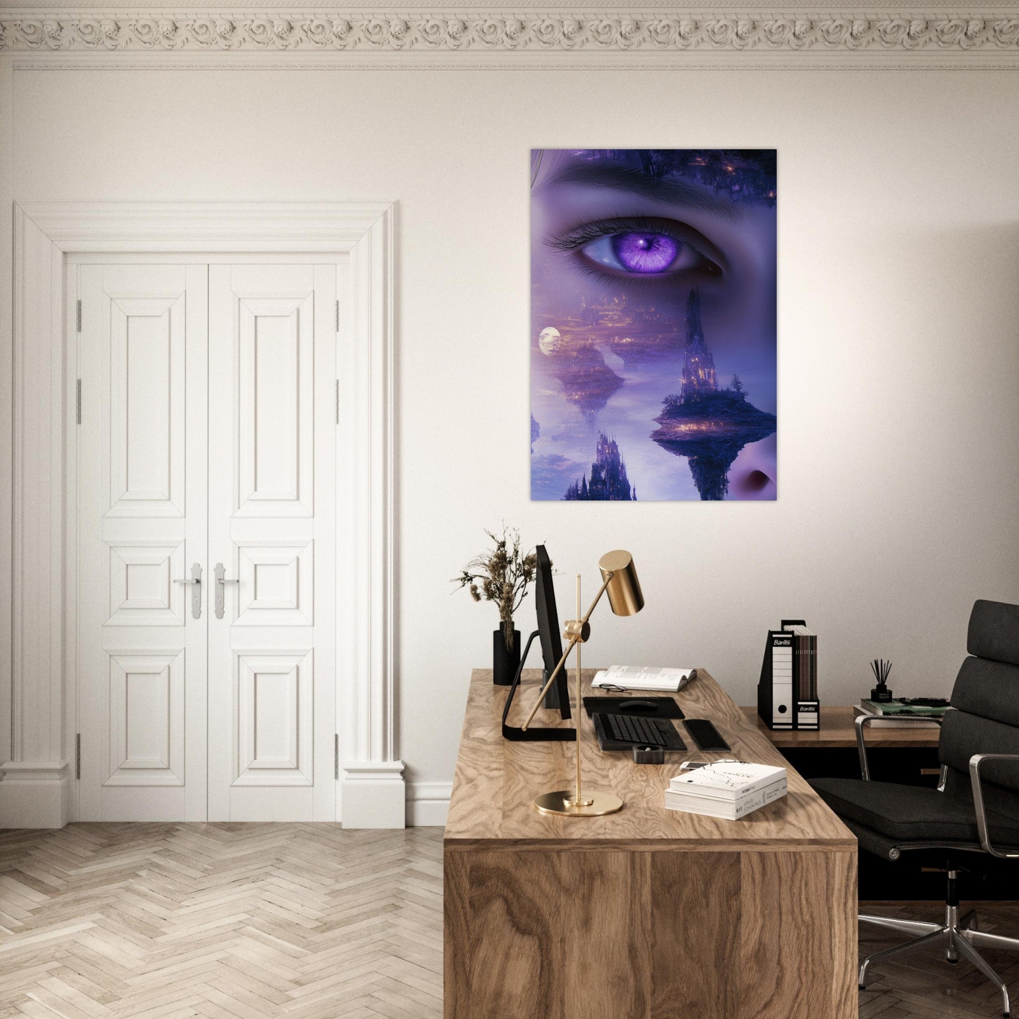 Aluminum Print Portrait - Surreal Elven Dreamscape Surrealism Extreme Los - Shop Ai Art WebShop - Digital Art online Store