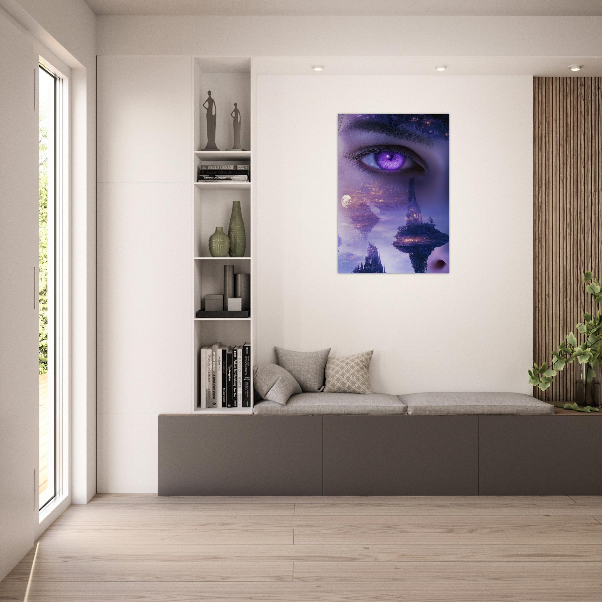 Aluminum Print Portrait - Surreal Elven Dreamscape Surrealism Extreme Los - Shop Ai Art WebShop - Digital Art online Store