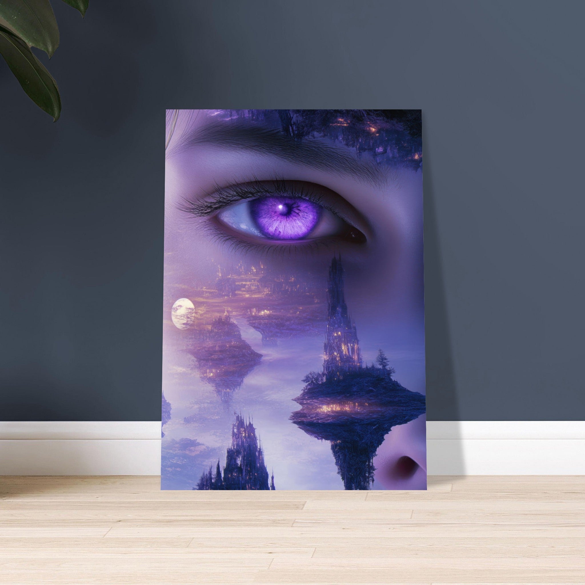 Aluminum Print Portrait - Surreal Elven Dreamscape Surrealism Extreme Los - Shop Ai Art WebShop - Digital Art online Store