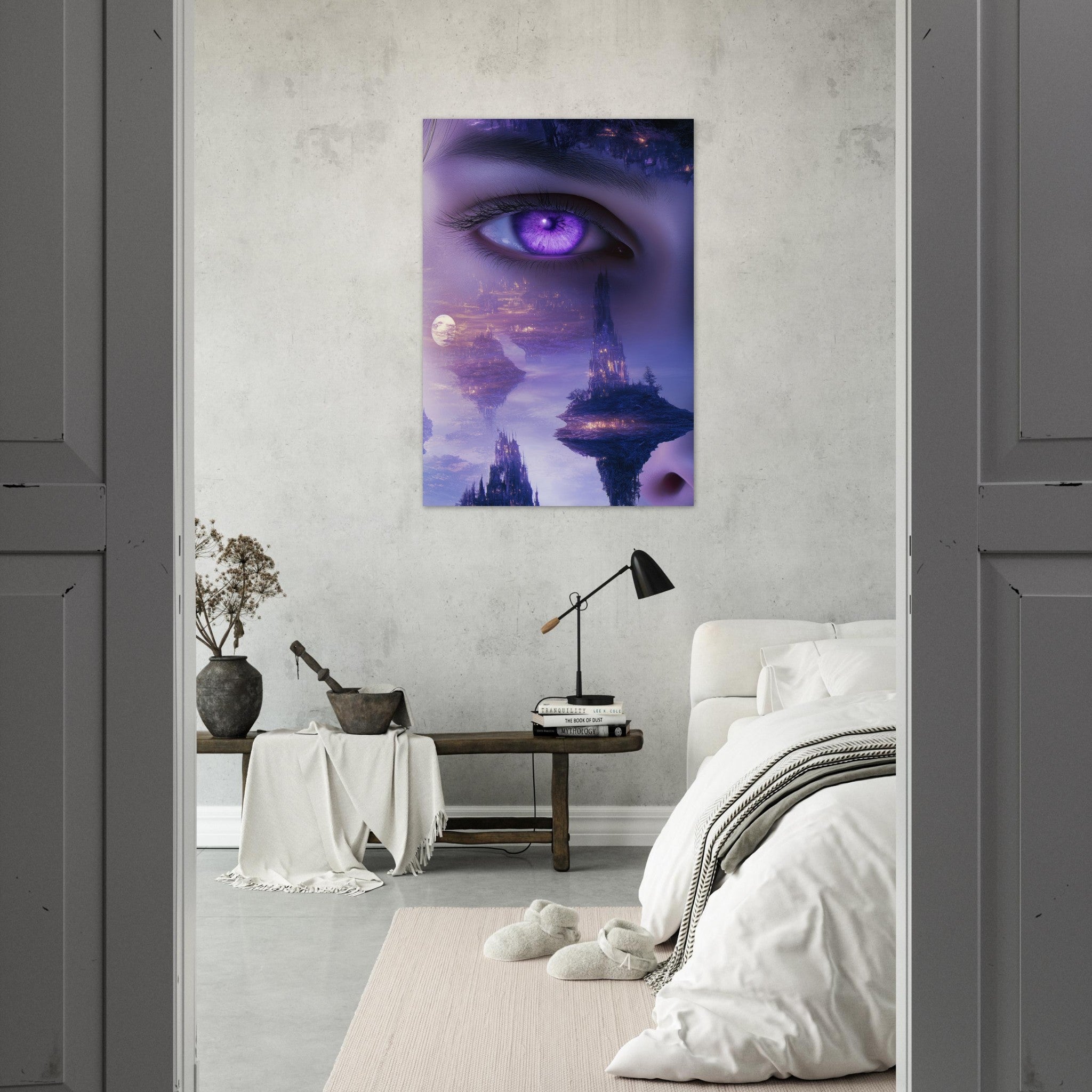 Aluminum Print Portrait - Surreal Elven Dreamscape Surrealism Extreme Los - Shop Ai Art WebShop - Digital Art online Store