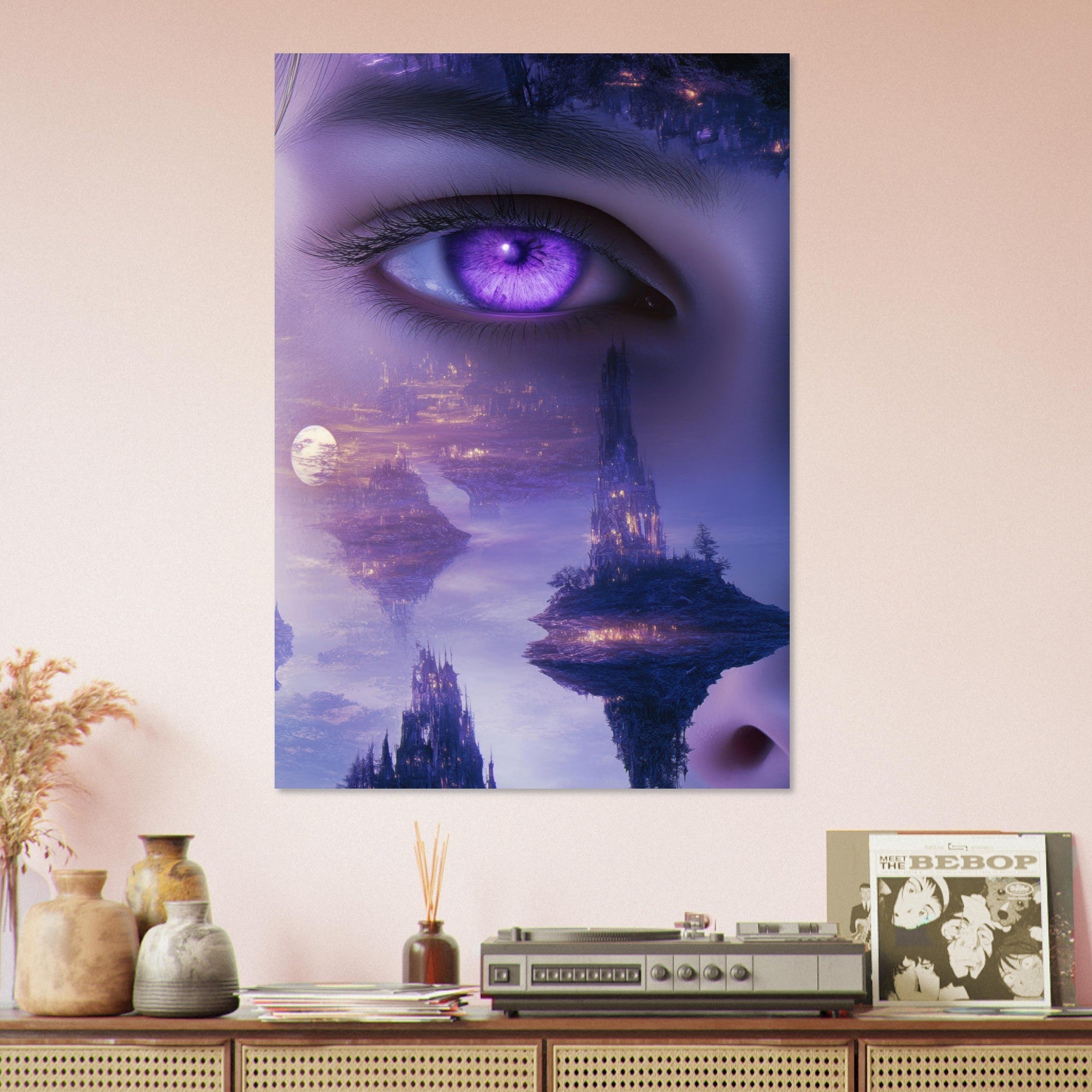Aluminum Print Portrait - Surreal Elven Dreamscape Surrealism Extreme Los - Shop Ai Art WebShop - Digital Art online Store