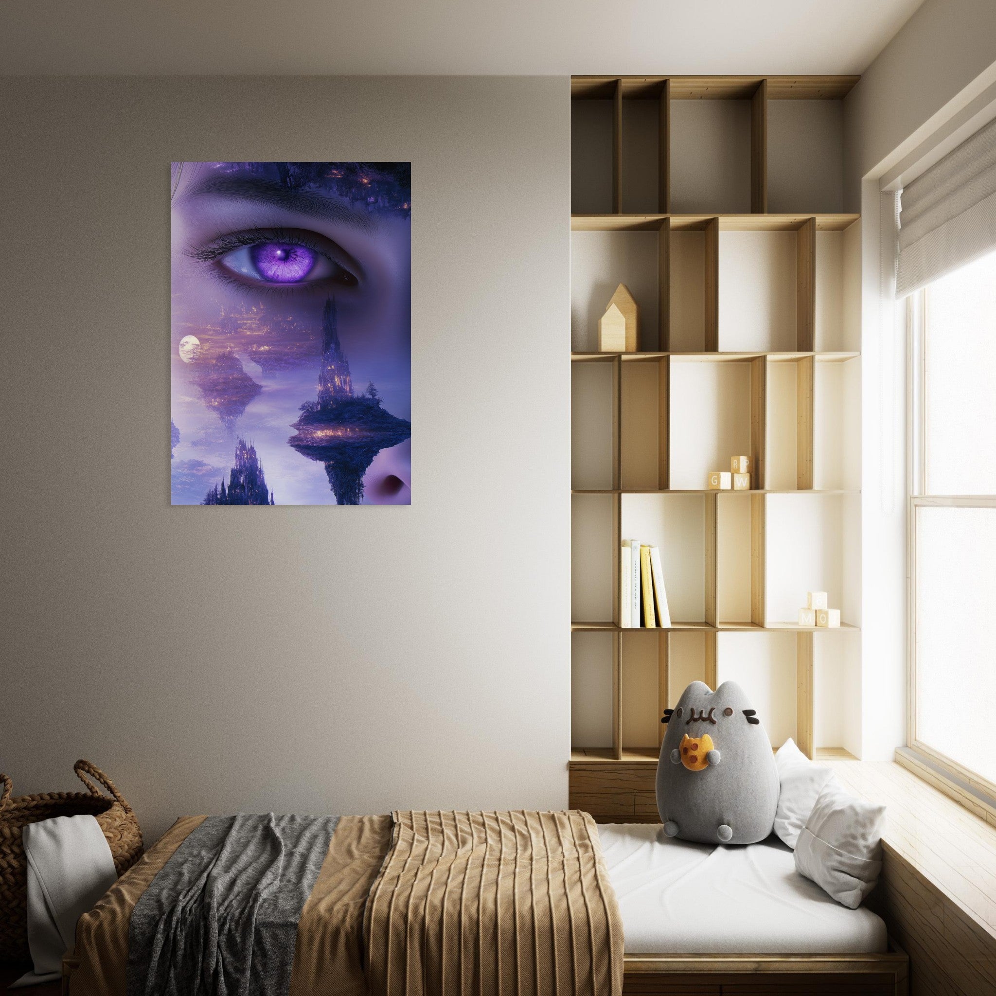 Aluminum Print Portrait - Surreal Elven Dreamscape Surrealism Extreme Los - Shop Ai Art WebShop - Digital Art online Store