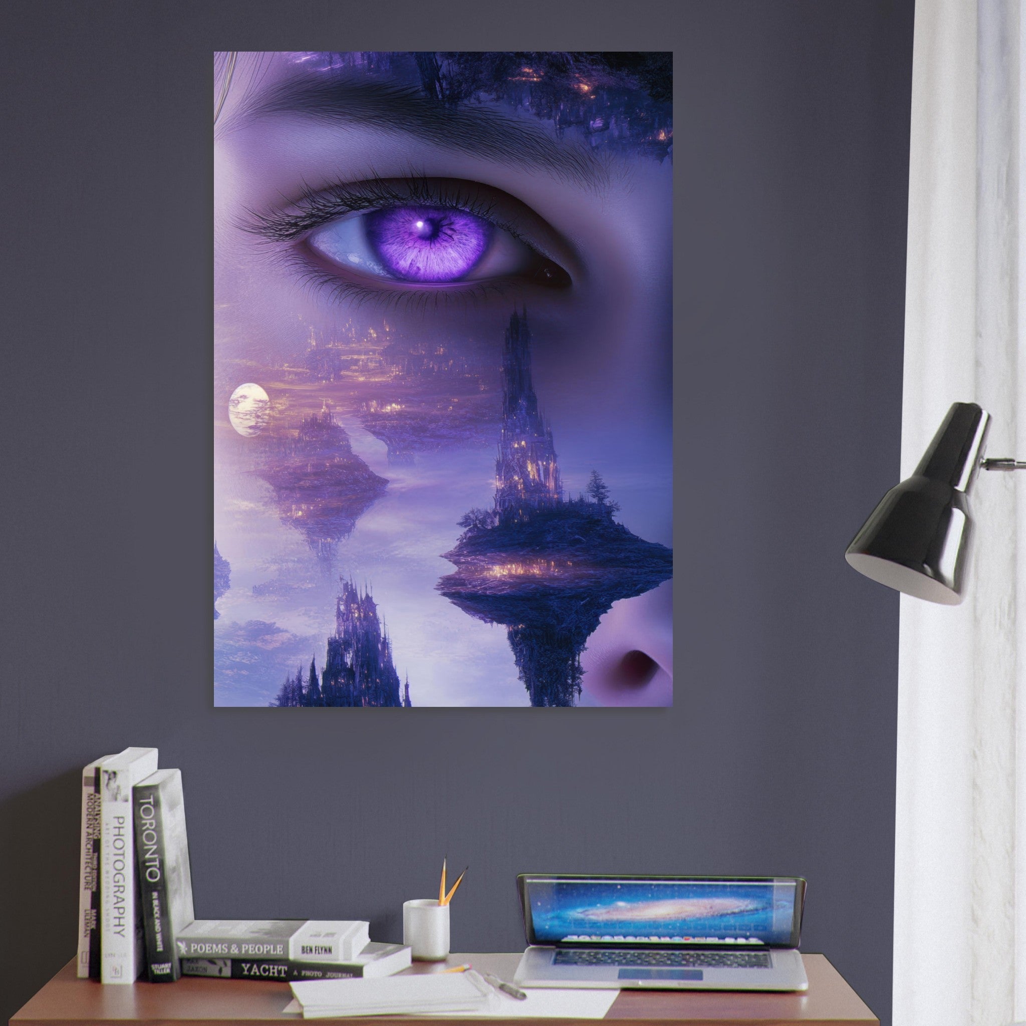 Aluminum Print Portrait - Surreal Elven Dreamscape Surrealism Extreme Los - Shop Ai Art WebShop - Digital Art online Store