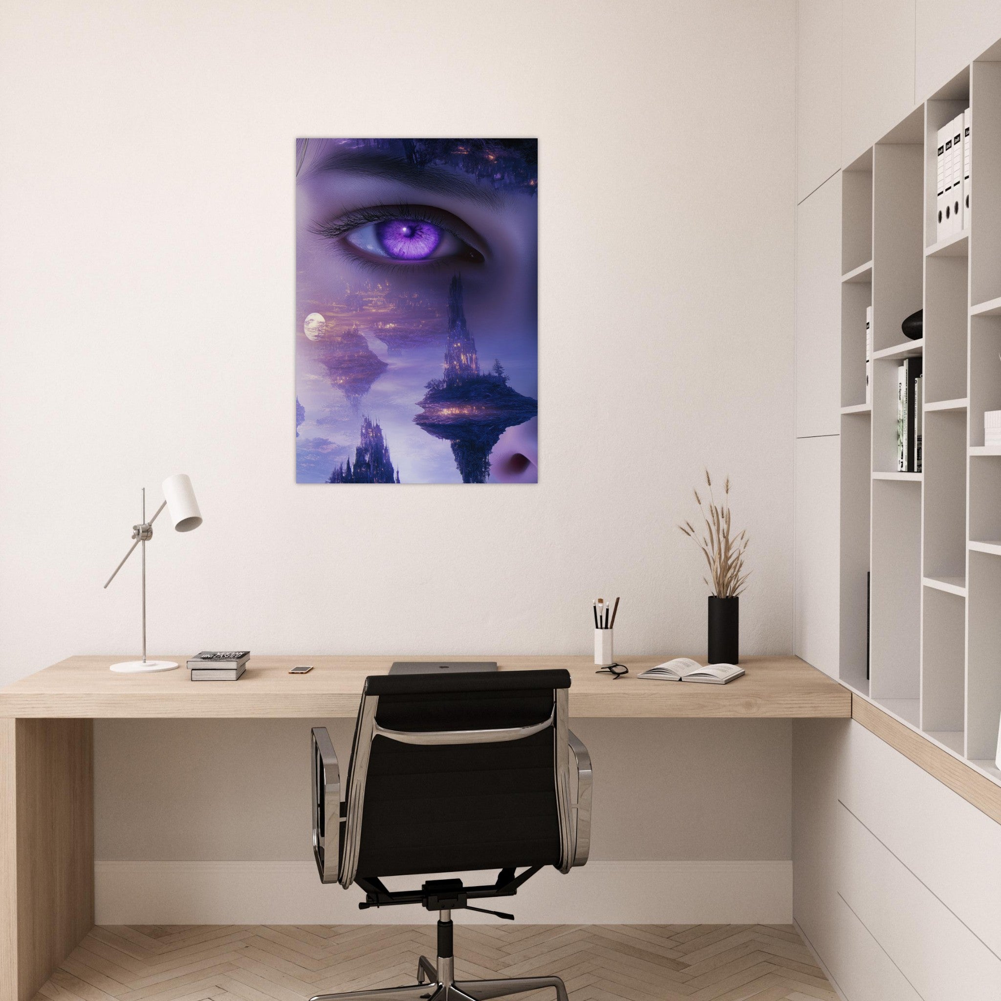 Aluminum Print Portrait - Surreal Elven Dreamscape Surrealism Extreme Los - Shop Ai Art WebShop - Digital Art online Store