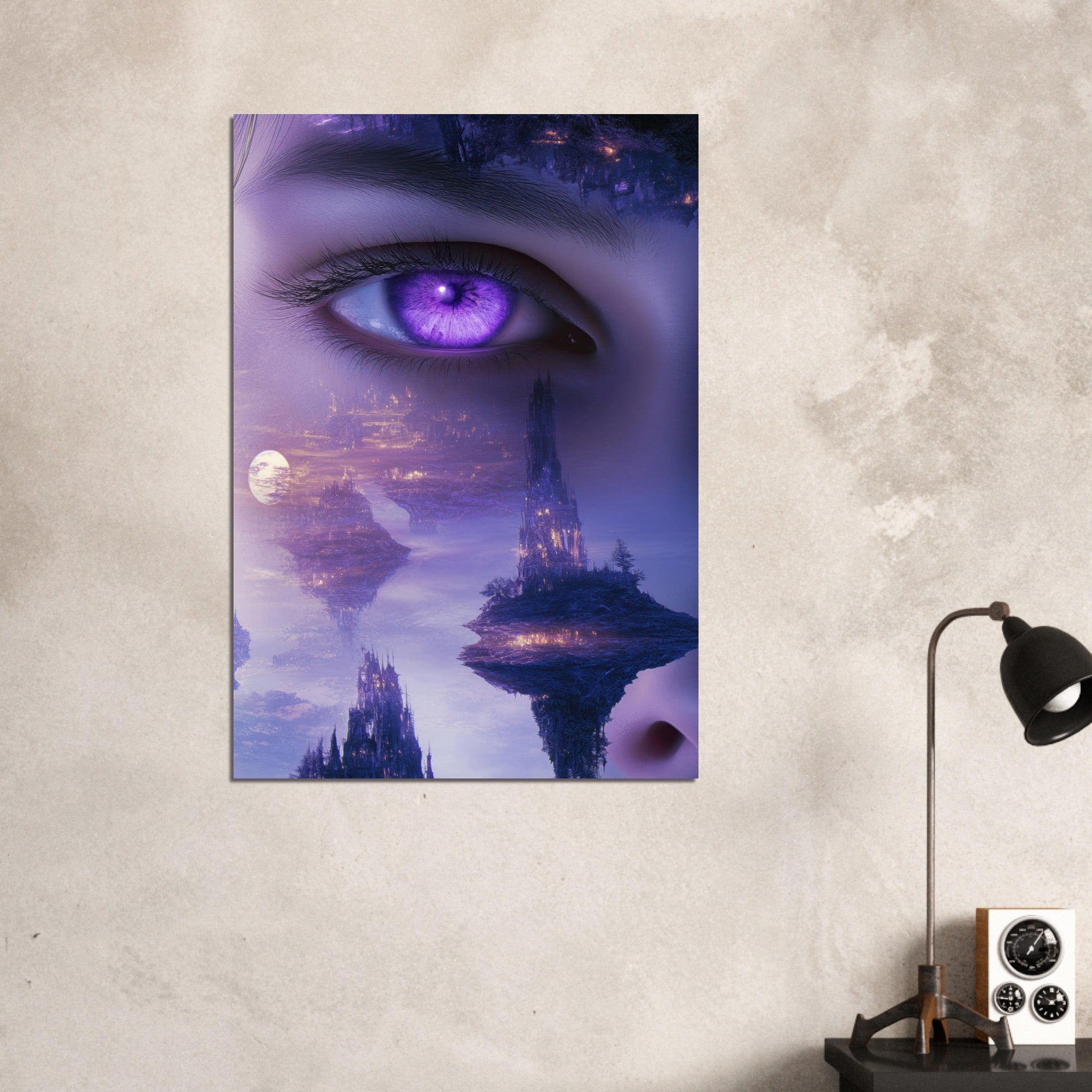 Aluminum Print Portrait - Surreal Elven Dreamscape Surrealism Extreme Los - Shop Ai Art WebShop - Digital Art online Store