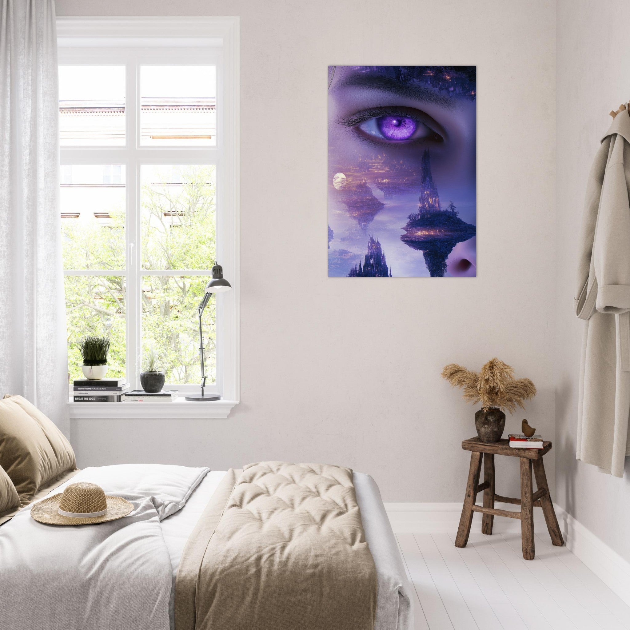 Aluminum Print Portrait - Surreal Elven Dreamscape Surrealism Extreme Los - Shop Ai Art WebShop - Digital Art online Store