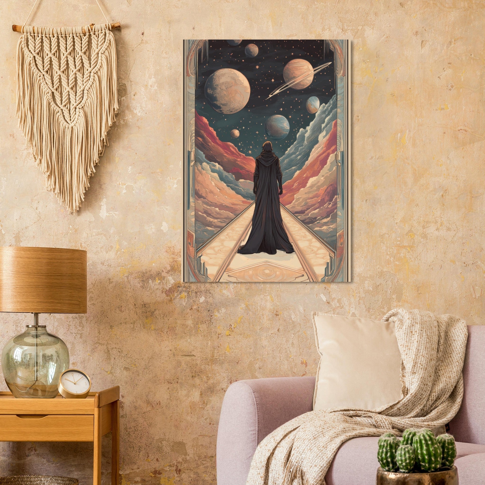 Aluminum Print Portrait - The Astral Voyager An Art Nouveau poster 2 - Shop Ai Art WebShop - Digital Art online Store